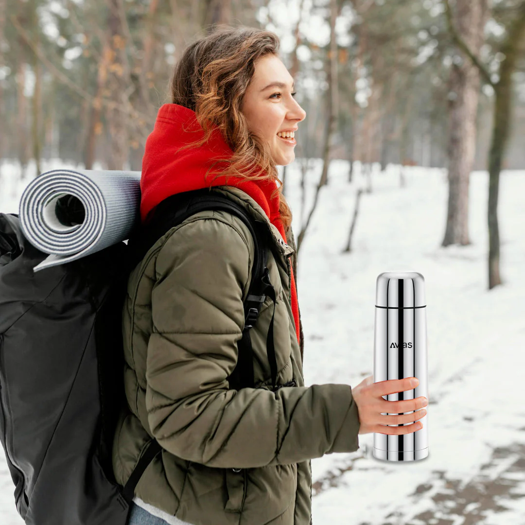 AVIAS Traveller Flask | Stainless steel | Odor free and highly durable | Heat retention\copper coating| leak proof lid - Image 9