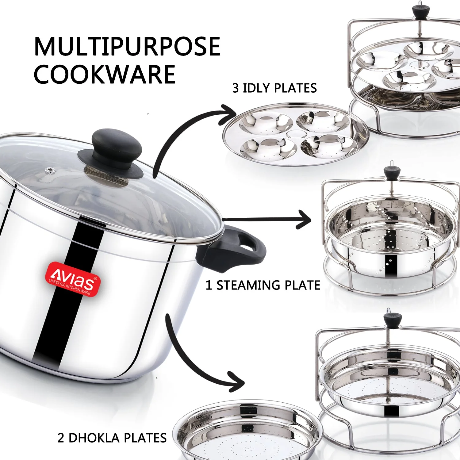 Avias VERSA Multi-Pot with Glass Lid |5.6L - Image 3