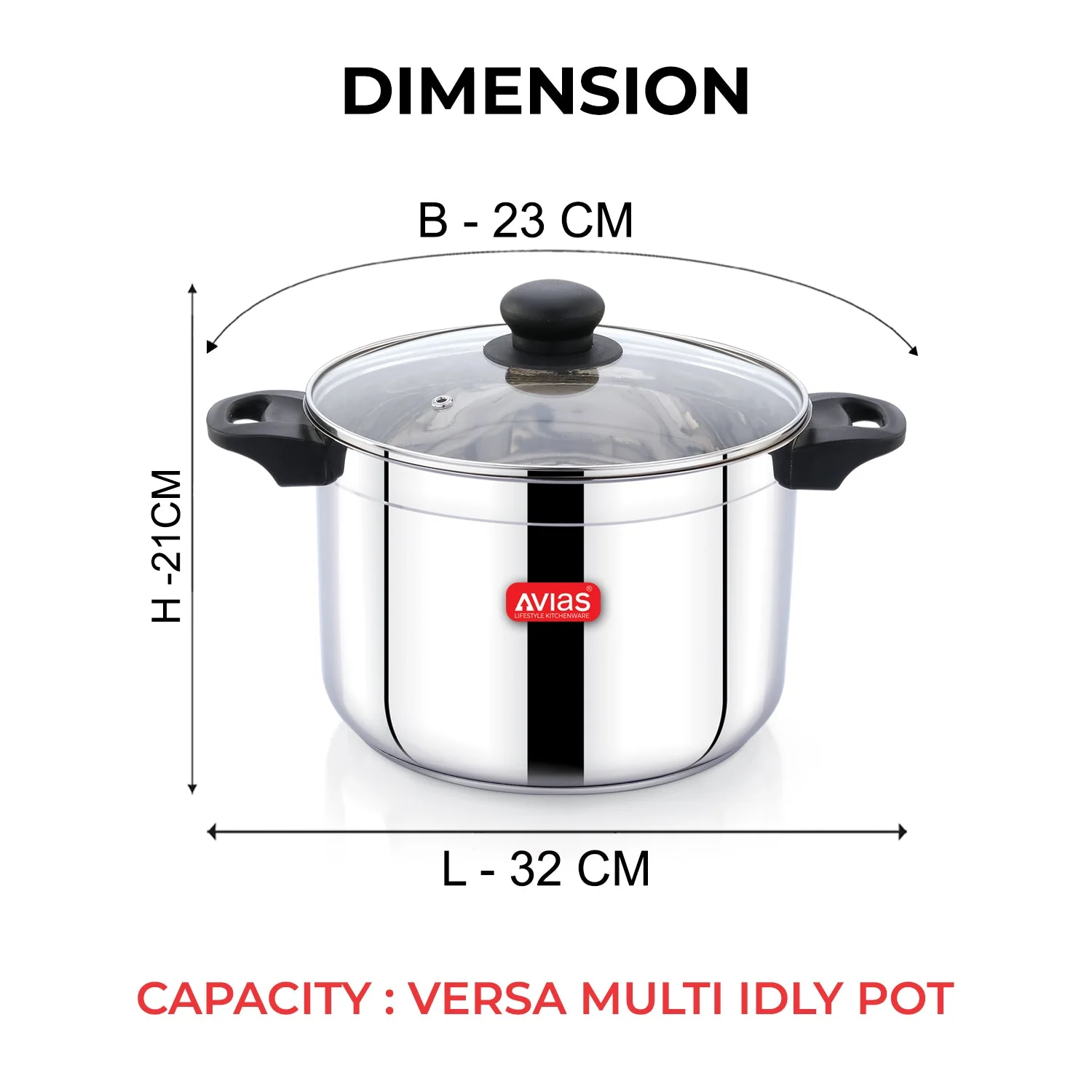 Avias VERSA Multi-Pot with Glass Lid |5.6L - Image 4