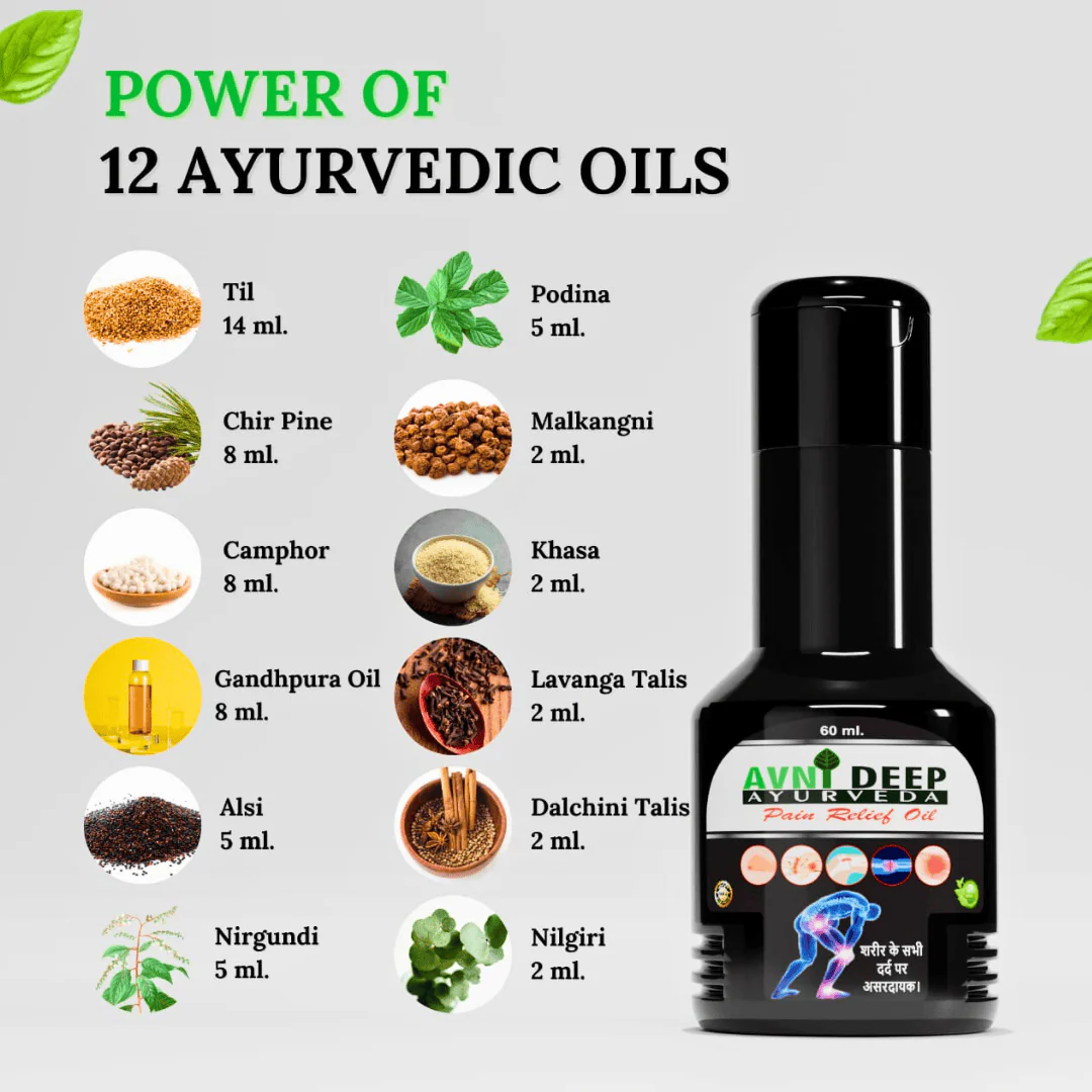 Avnideep Ayurvedic Body Massage Oil with Natural Herbs – 60ml - Image 8