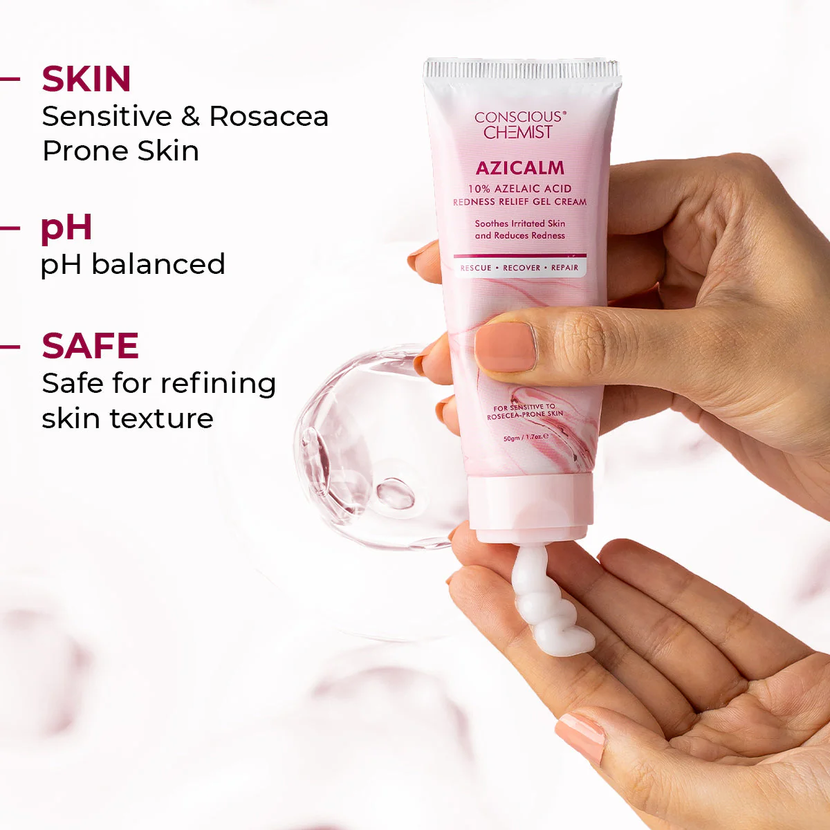 Azicalm Redness & Inflammation Relief Cream | 10% Azelaic Acid | 50 gms | BS - Image 6