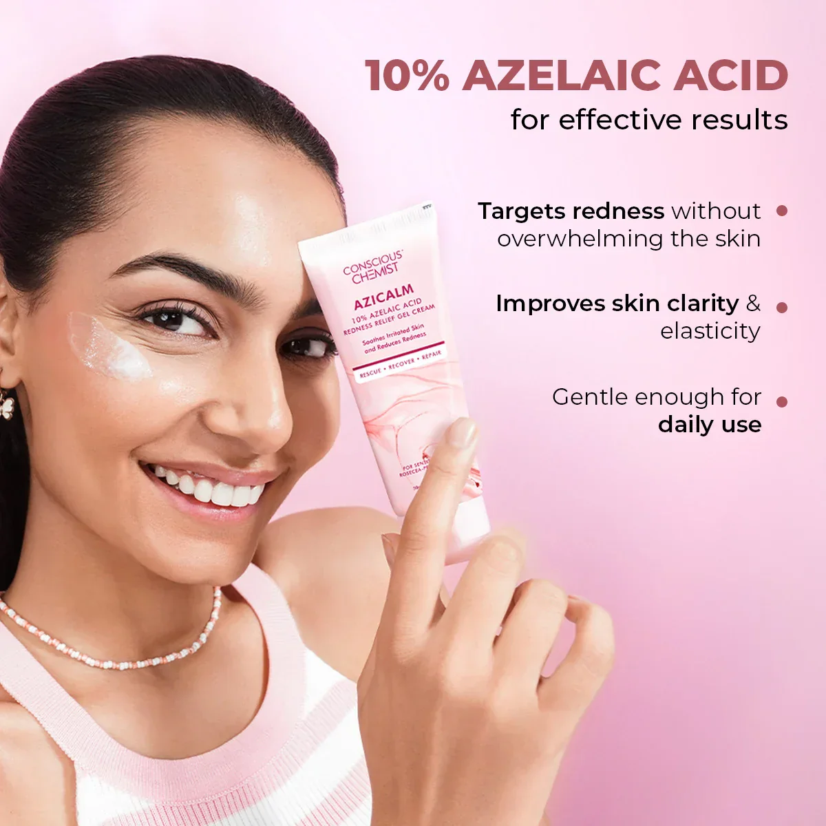 Azicalm Redness & Inflammation Relief Cream (Pack Of 2) |  10% Azelaic Acid | 2x50 gms - Image 7