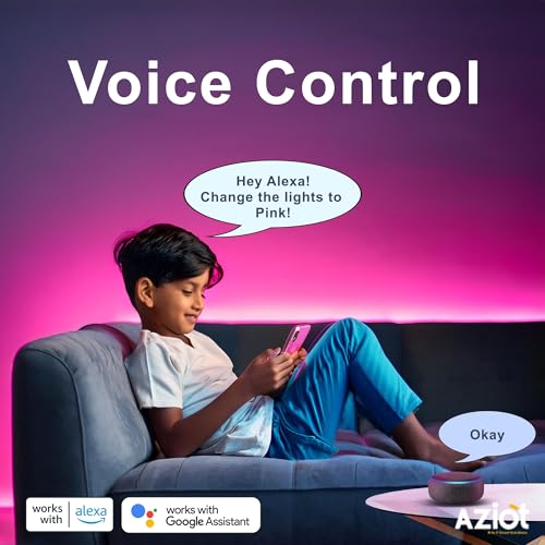 AZIOT 10A CCT Strip Light Controller, WiFi LED Controller, 12V-24VDC, Smart App & Voice Control, Adjustable Color Temperature & Brightness, No Hub Required - Image 6