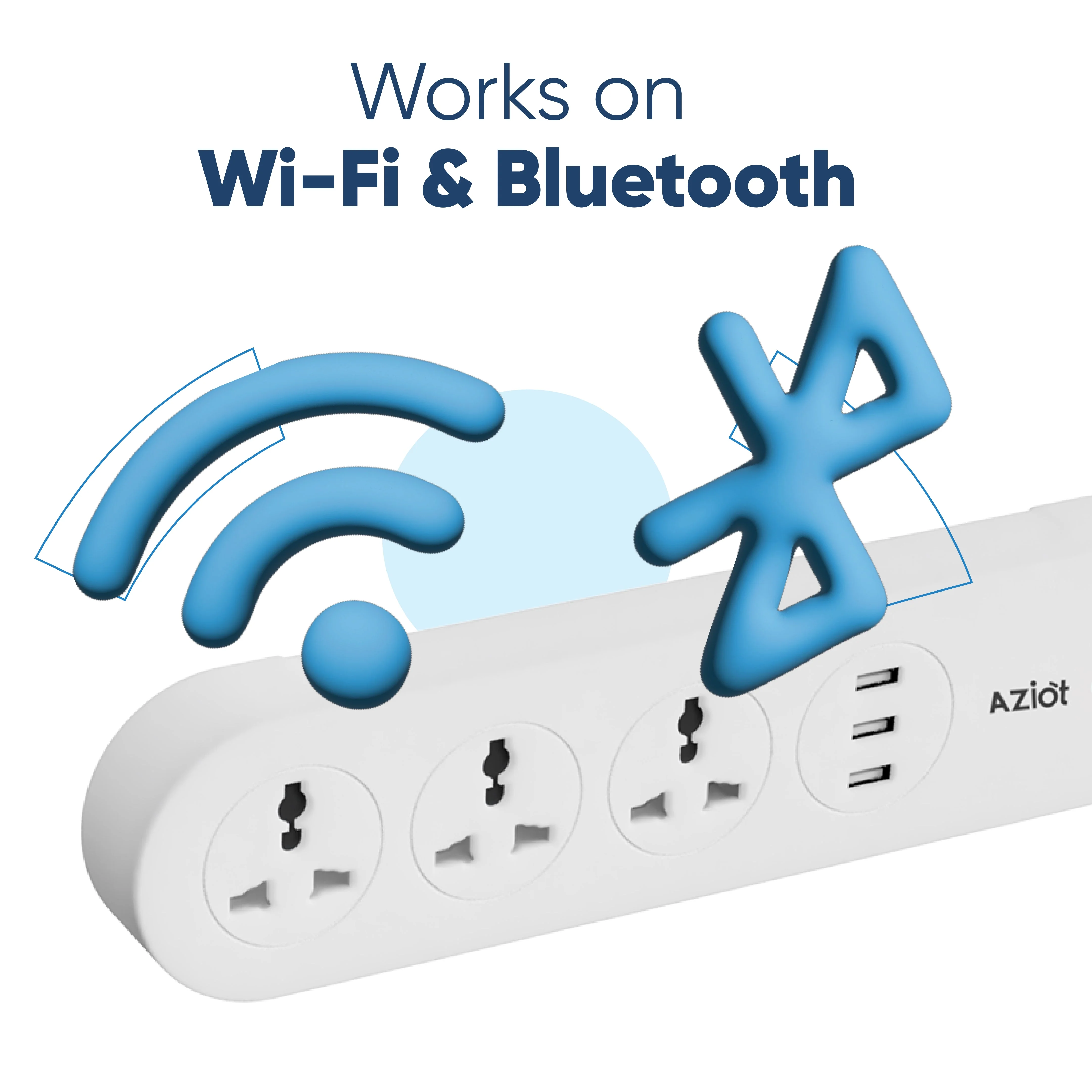 AZIOT 3 Socket + USB Smart Extension - Wifi/Bluetooth Enabled - Image 7