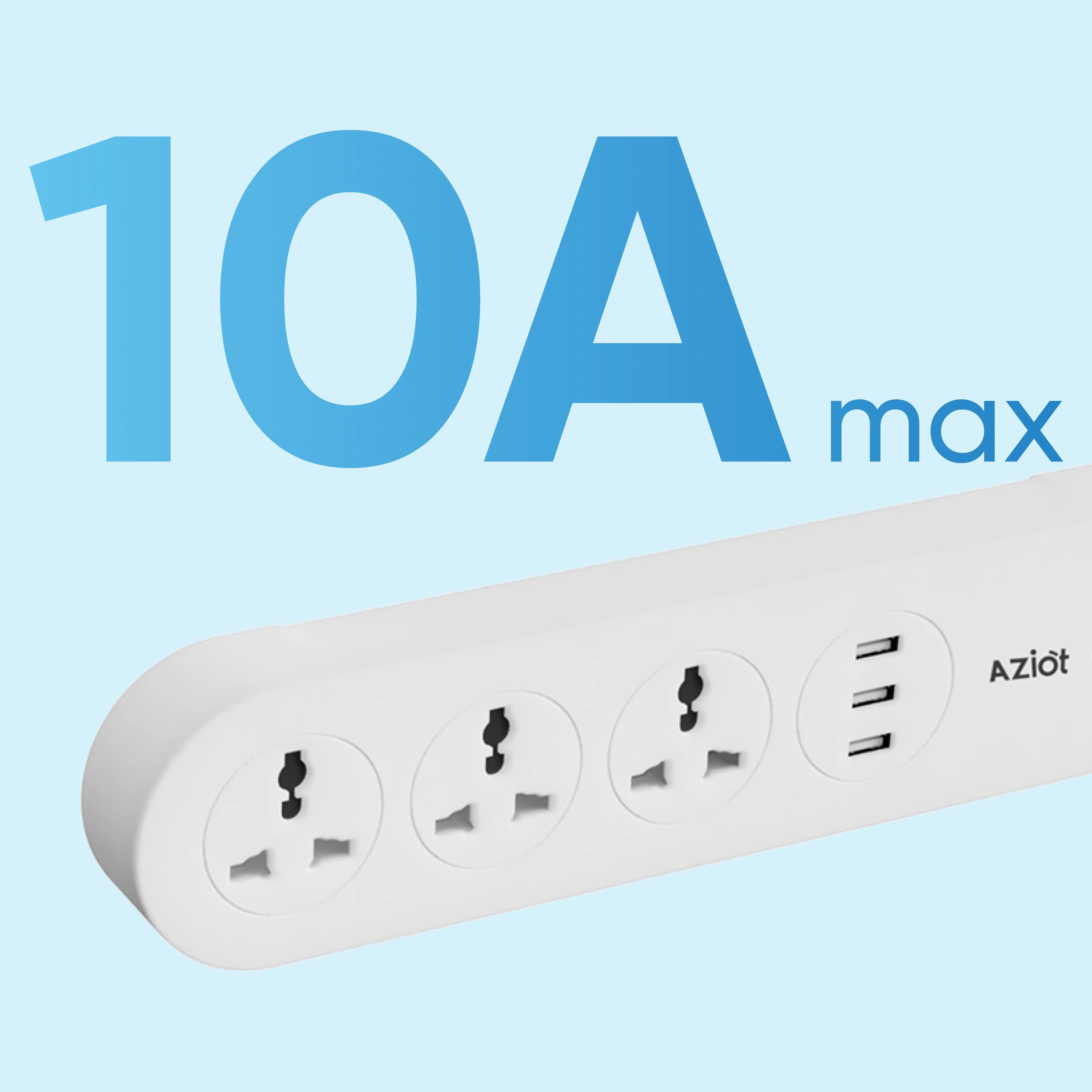 AZIOT 3 Socket + USB Smart Extension - Wifi/Bluetooth Enabled - Image 9