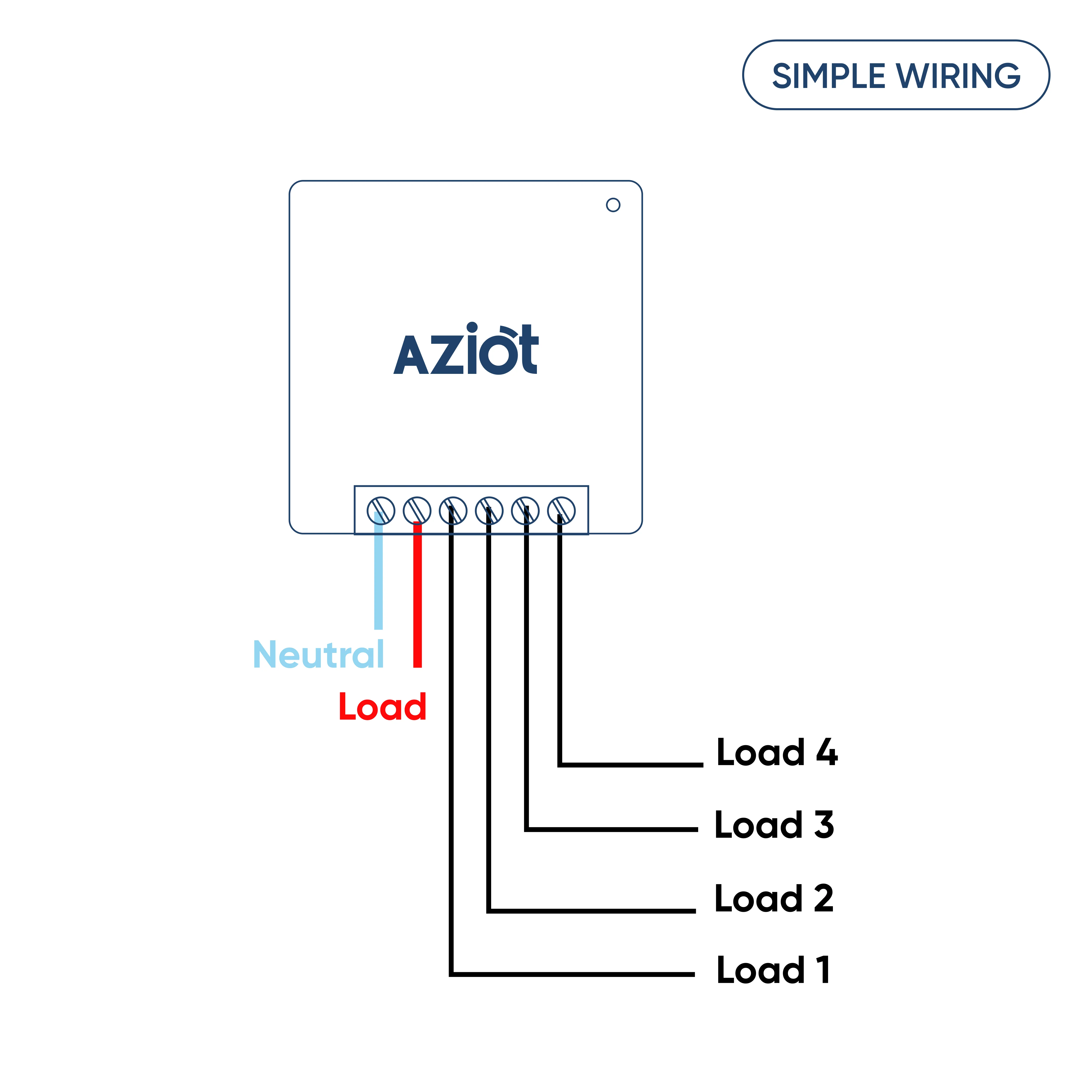 AZIOT 4 Node Smart Switch Mini (2 Module Size)- Wifi/Bluetooth Enabled - Image 7
