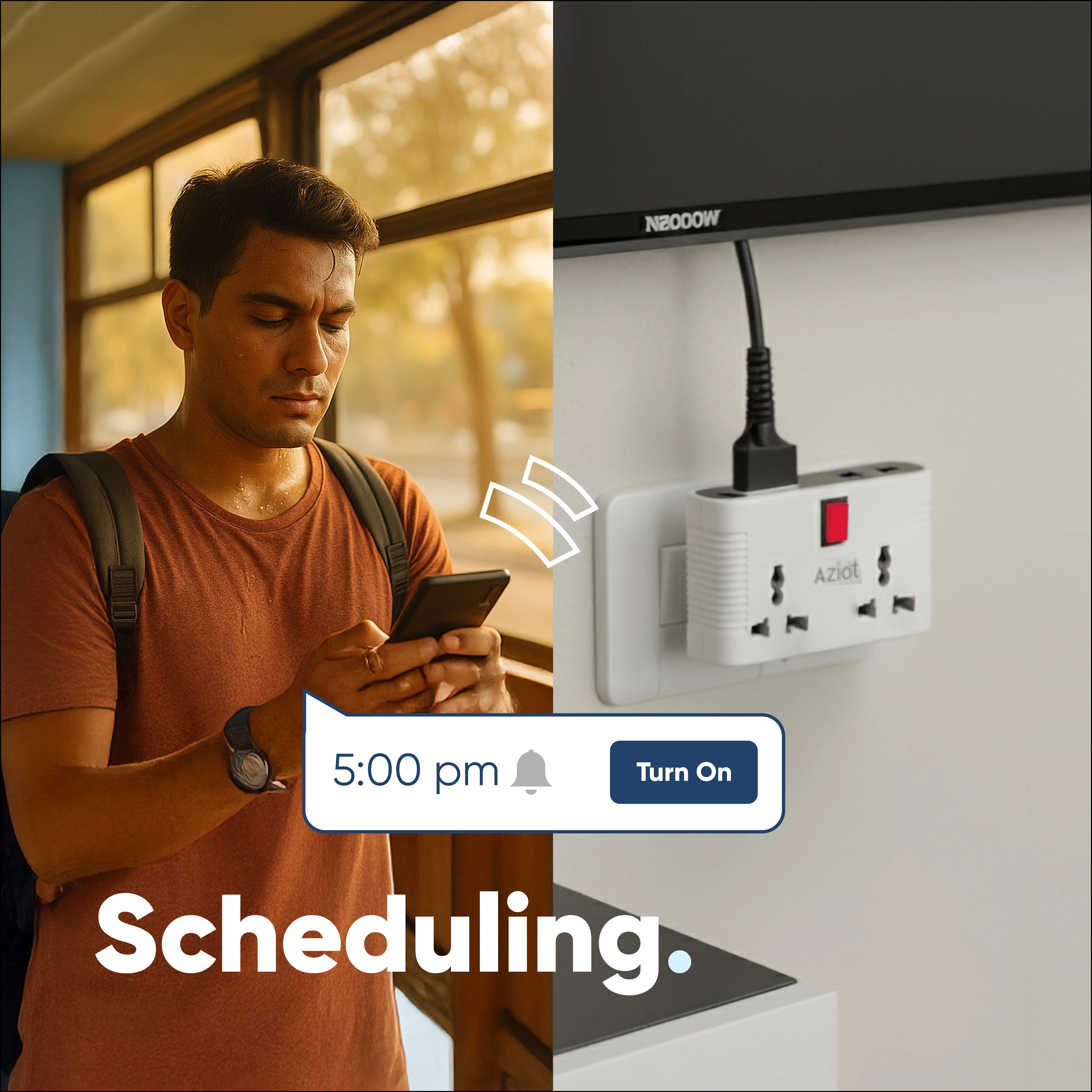 Aziot (6 amps) 4 Way Smart Multi-Plug Adaptor (WiFi+BLE) - Image 5
