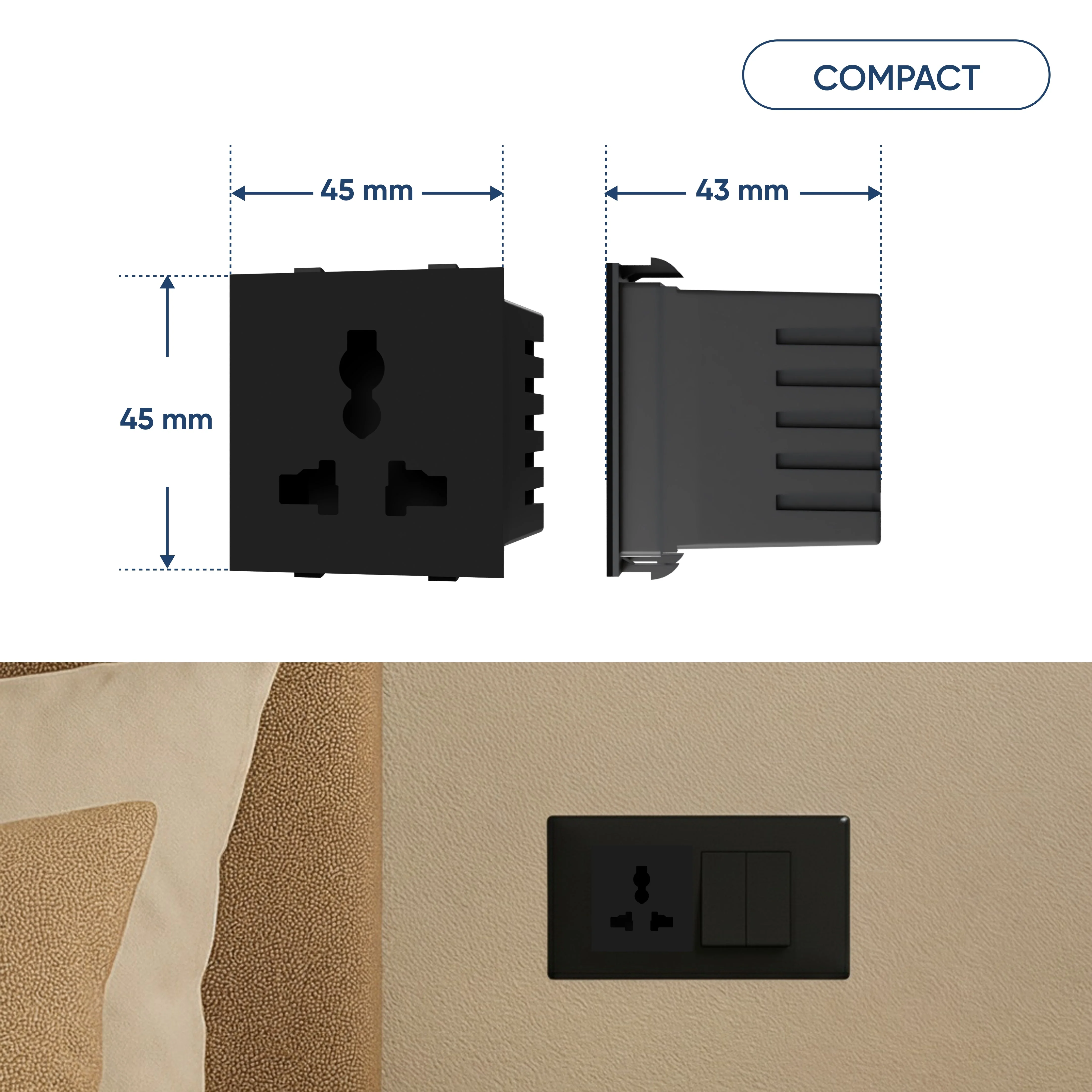 Aziot 6amps Modular Socket (Non-Smart) | Fits Regular Switch Plates - Image 7