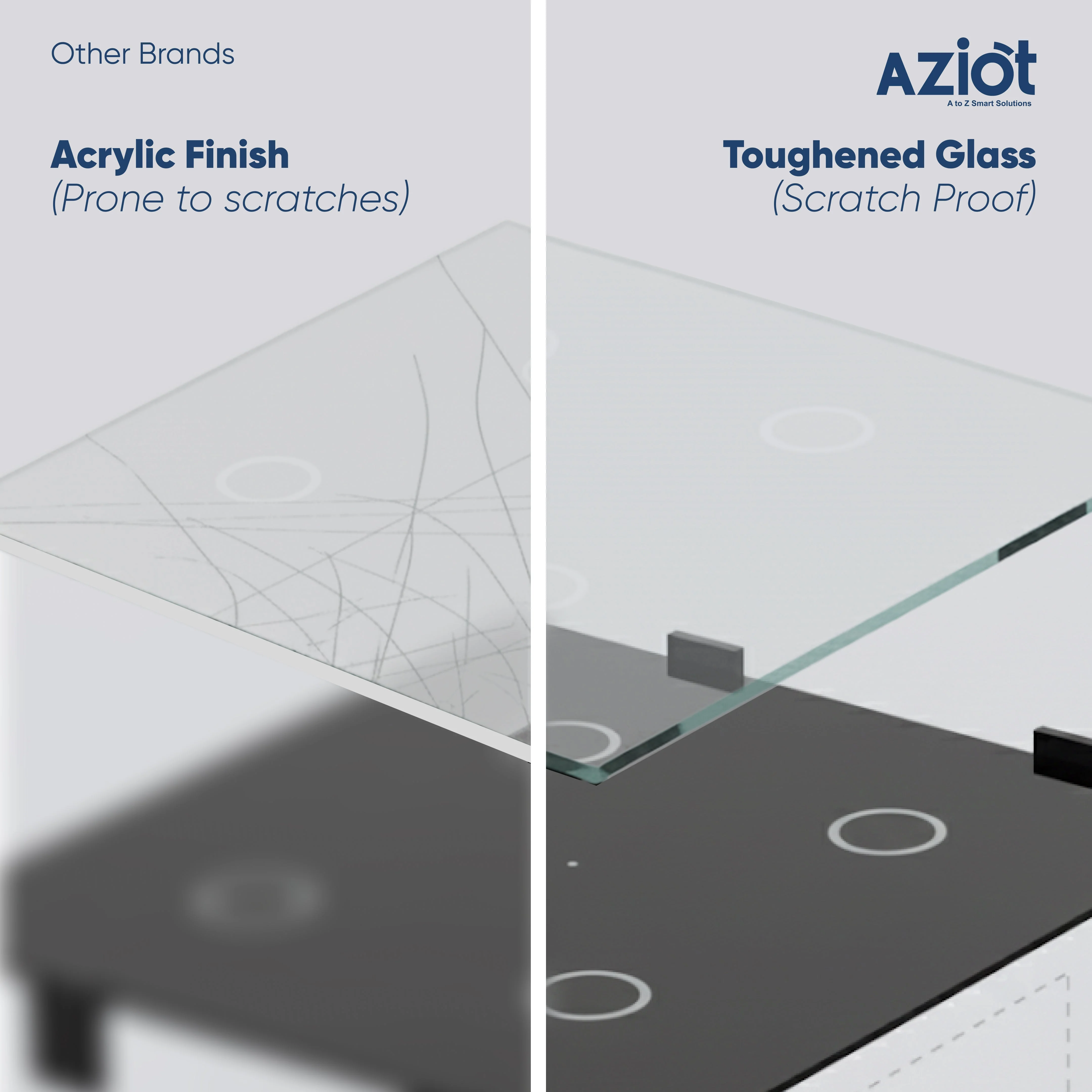Aziot 8 Module Switch Board Plate | Smart 4 Touch, 2 Touch SW, Fan Touch & Socket - Image 6