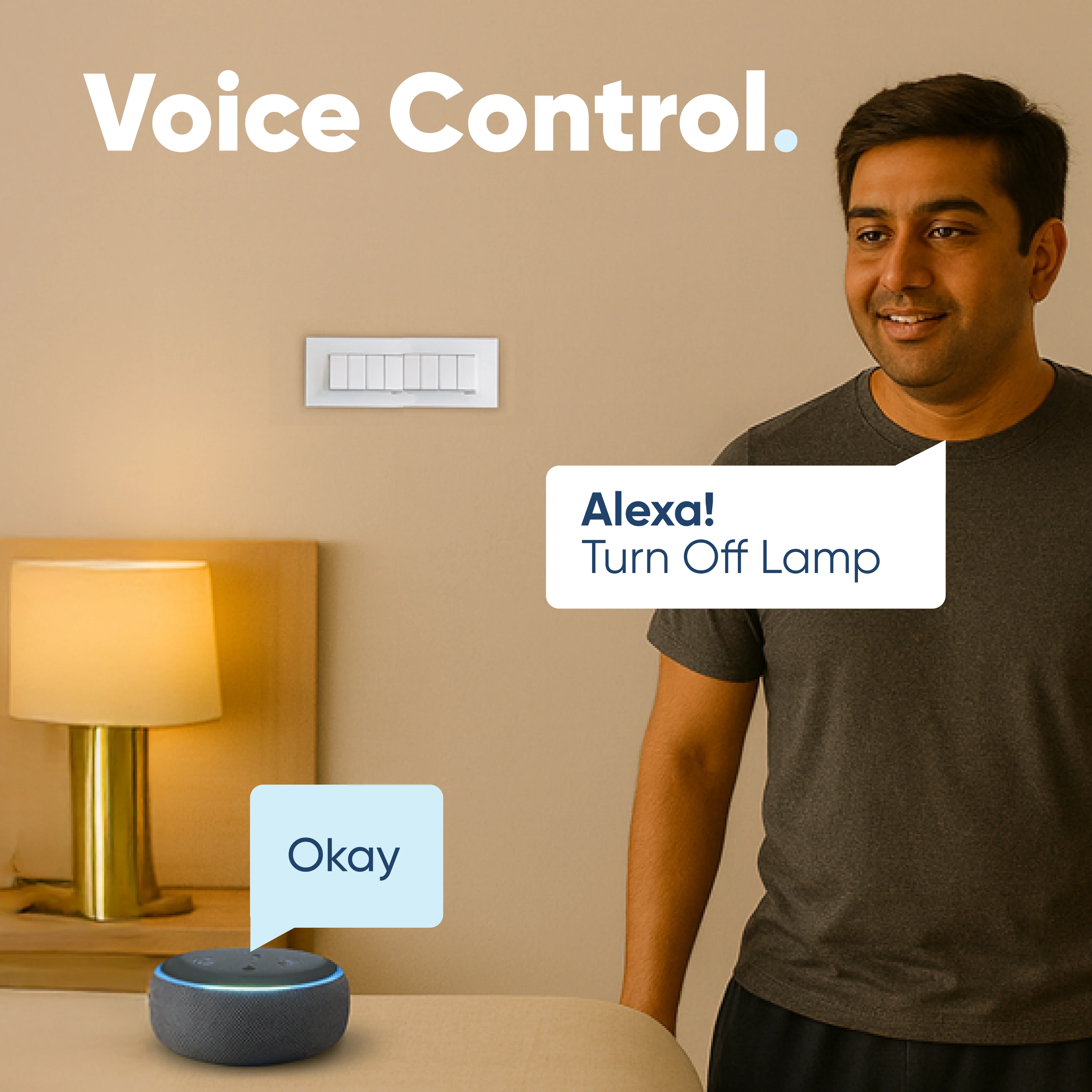 AZIOT 8 Node Smart Switch - WiFi/Bluetooth Communication - Made in India - Timer Function - Voice Command (8 Node) - Image 3
