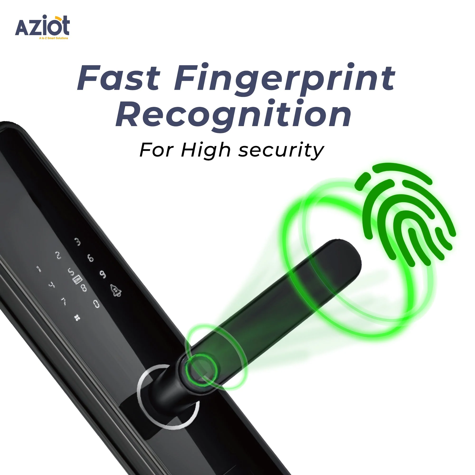 Aziot Essence Digital Door Lock | Security | Keyless, Fingerprint, Passcode, RFID - Image 3
