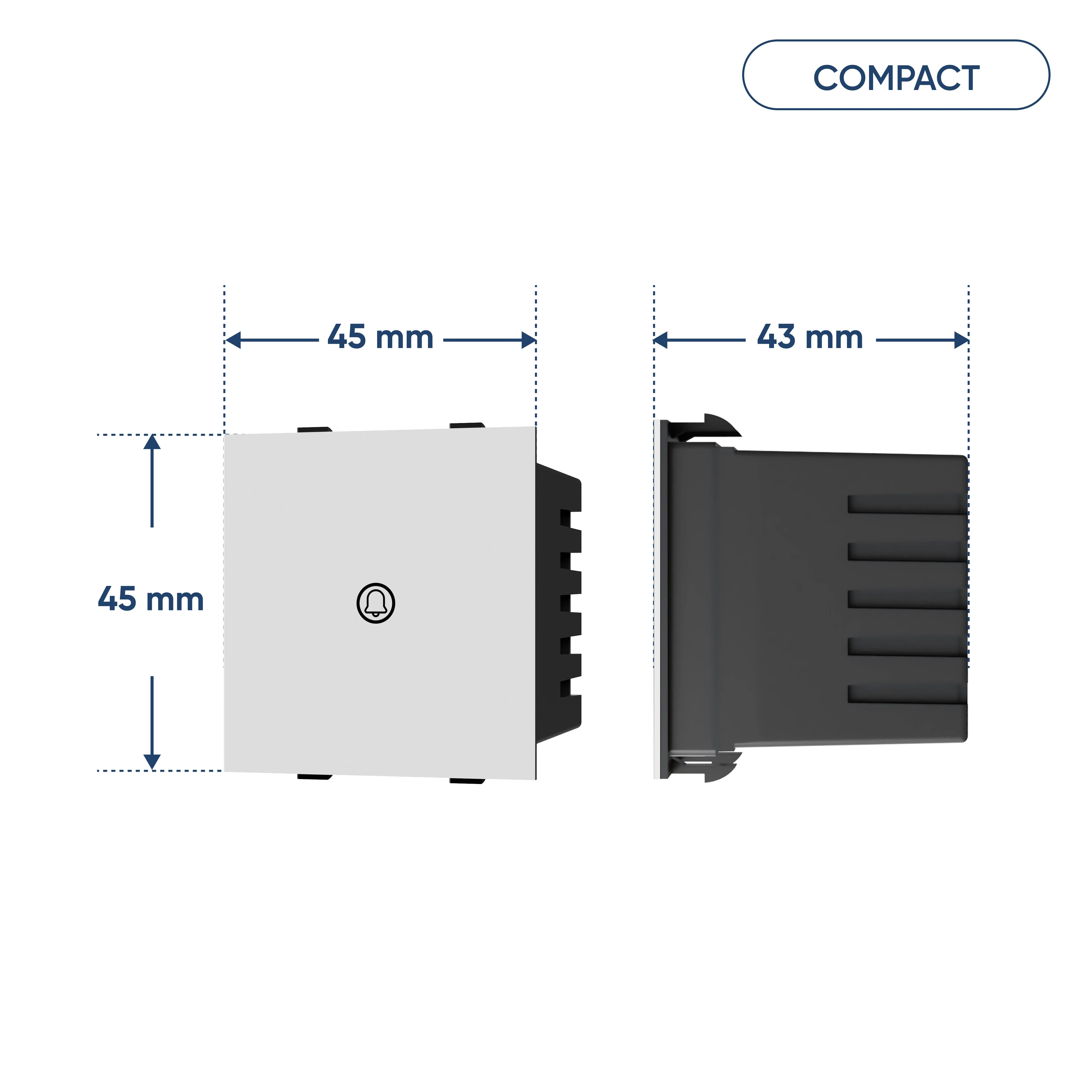AZIOT Non Smart Modular Bell Touch Switch - Image 2