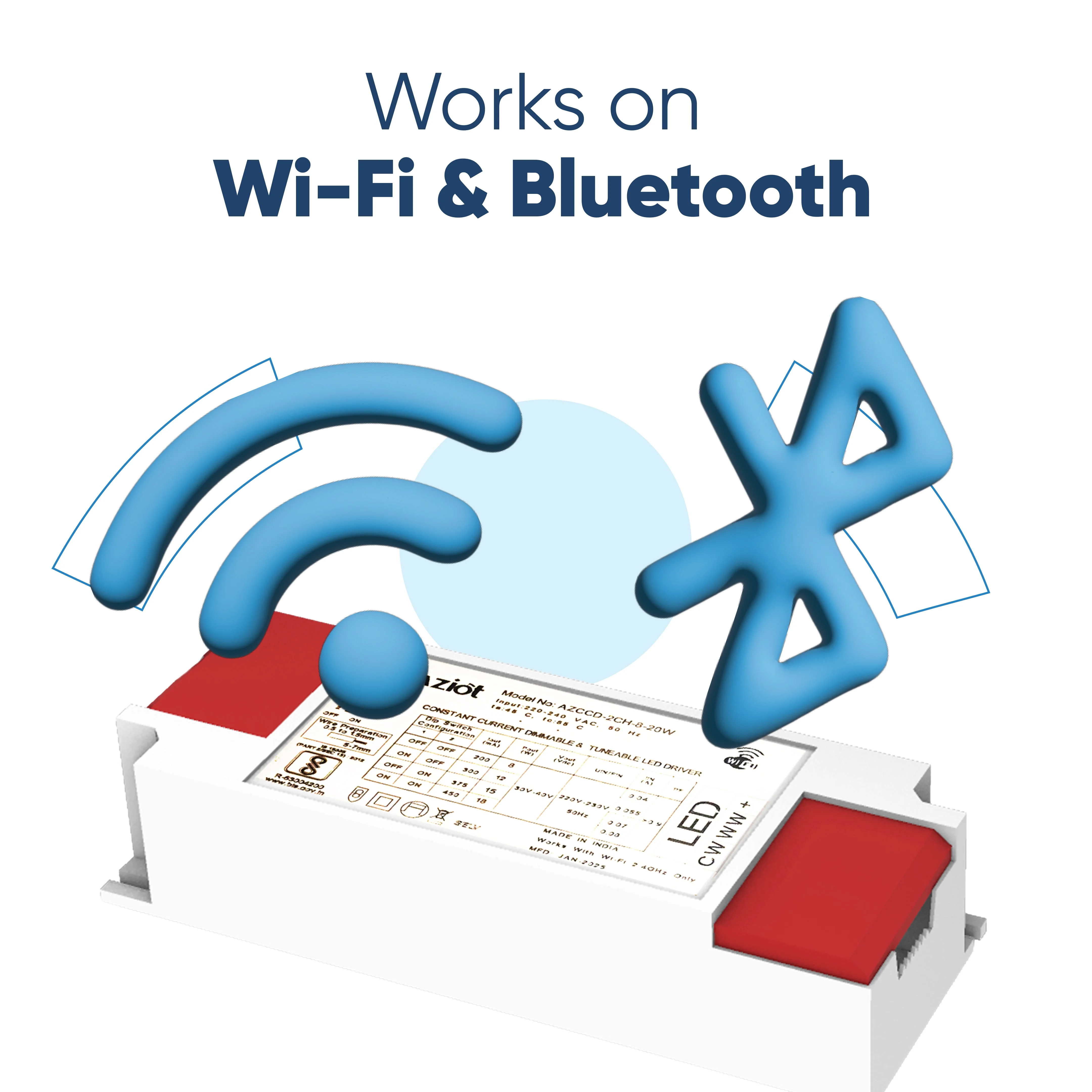 AZIOT Smart LED Driver (8-18W) | No Hub Required | WiFi-Enabled | Dimmable - Image 8