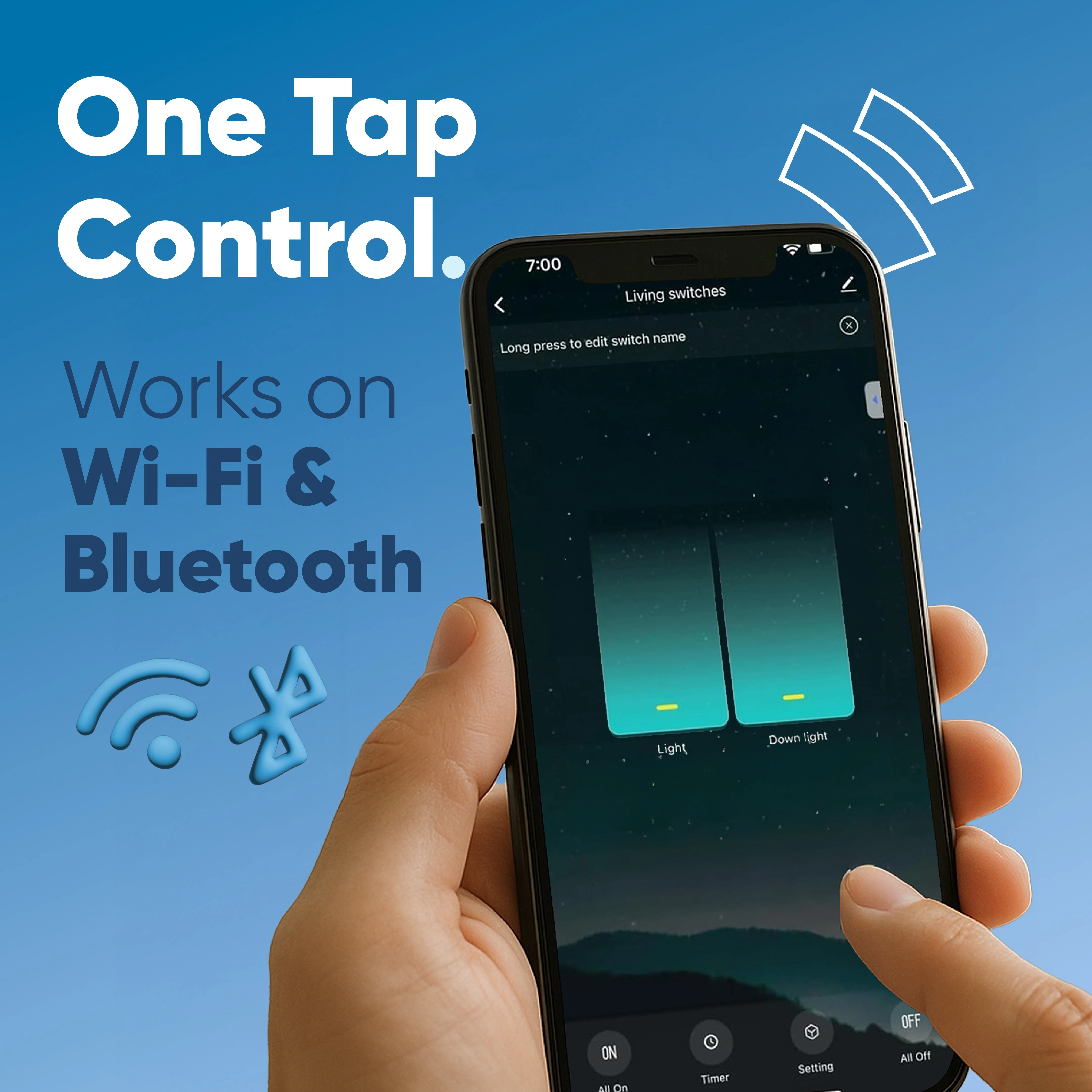 AZIOT SMART MODULAR 2 GANG TOUCH SWITCH (16amp Each)- WiFi/Bluetooth - Image 14