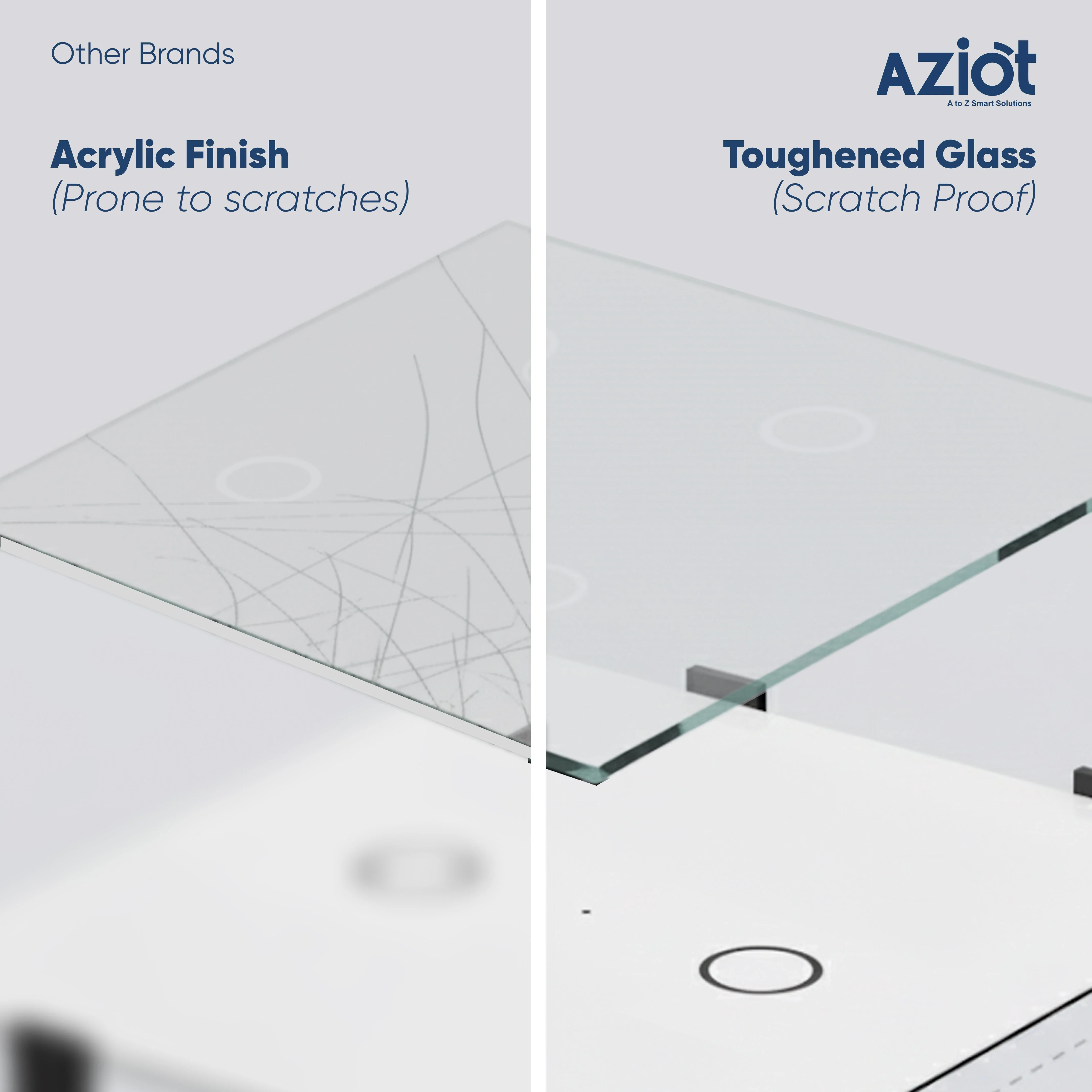AZIOT SMART MODULAR 2 GANG TOUCH SWITCH (16amp Each)- WiFi/Bluetooth - Image 8