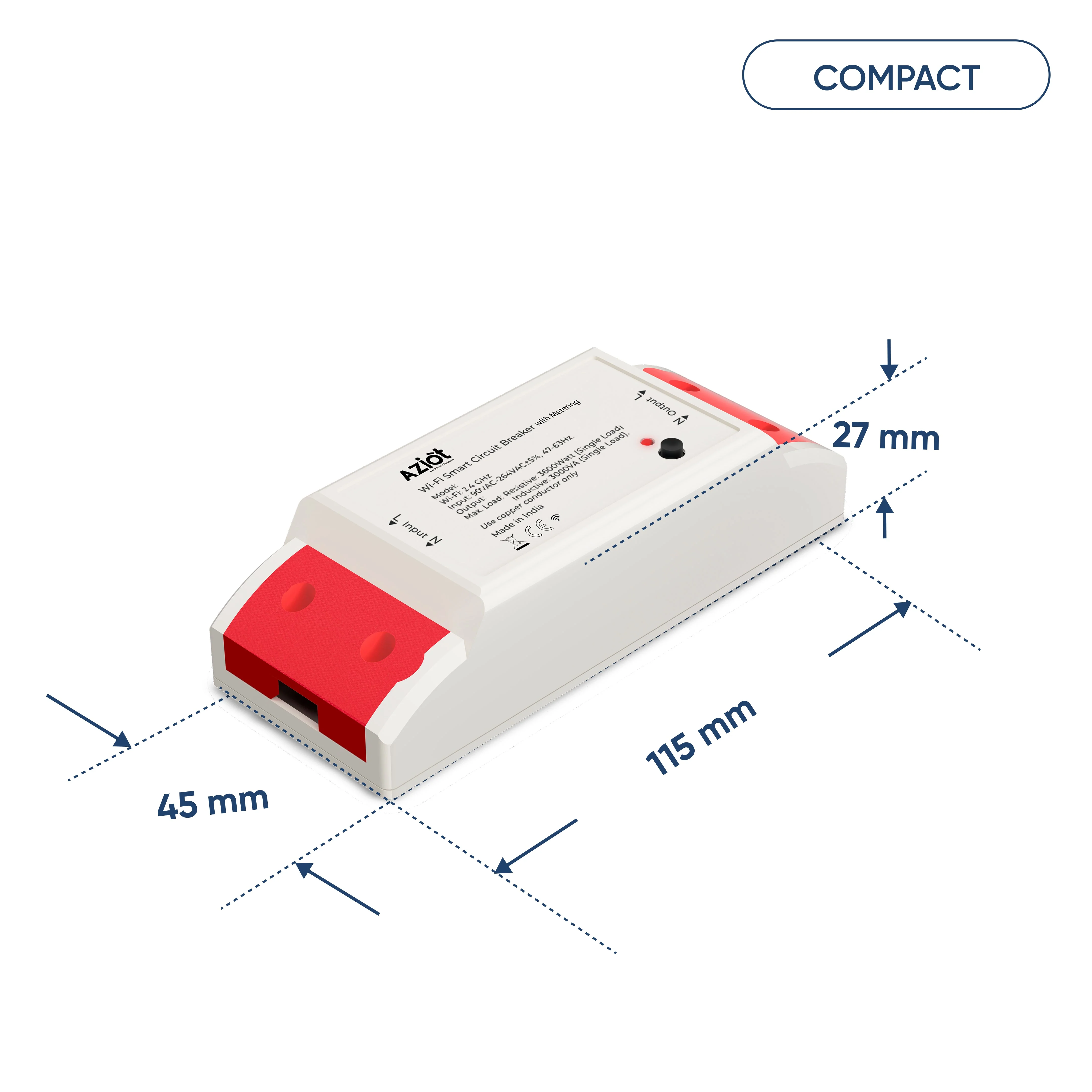 Aziot WiFi + BLE Smart Circuit Breaker with Energy Metering - 16Amp - Image 7