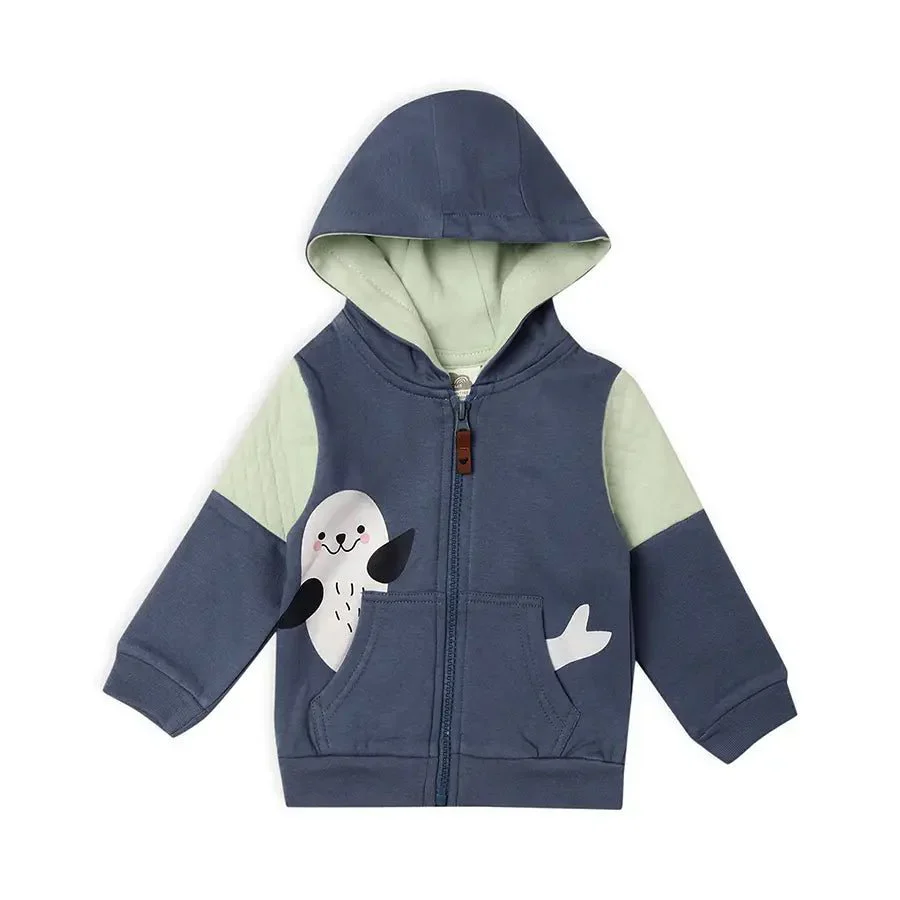 Baby Boy Sweatshirt With Jade Seal Print