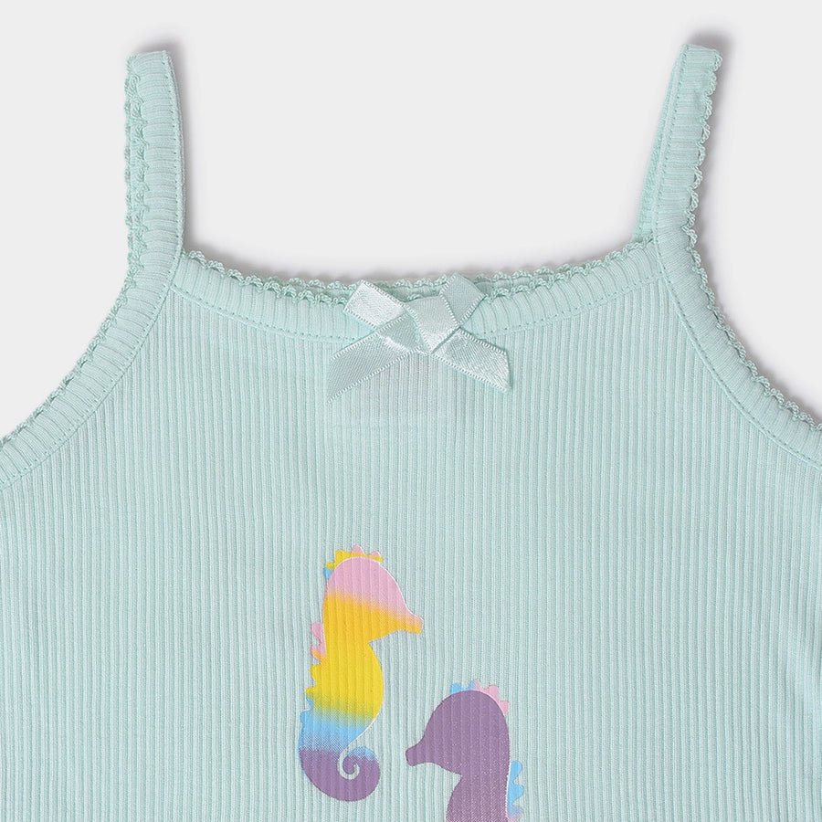Baby Girl Vest With Sea Animals Print (Pack Of 3) - Image 4
