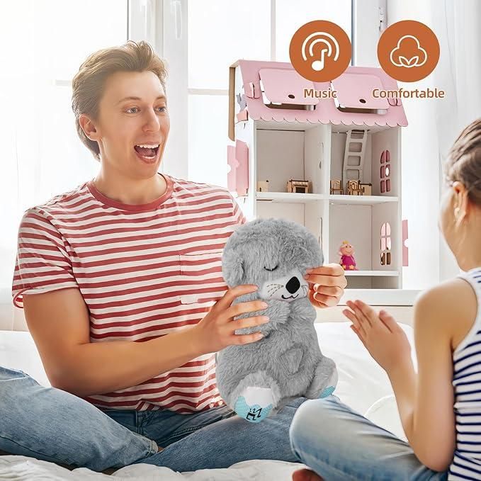 Baby Sound Machine Breathing Otter Portable Plush Baby Toy - Image 3
