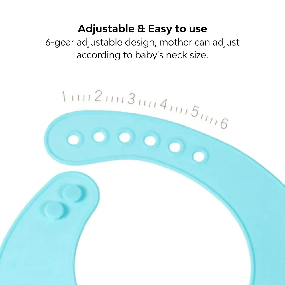 Baby Waterproof Silicone Bib With Pocket - Image 15