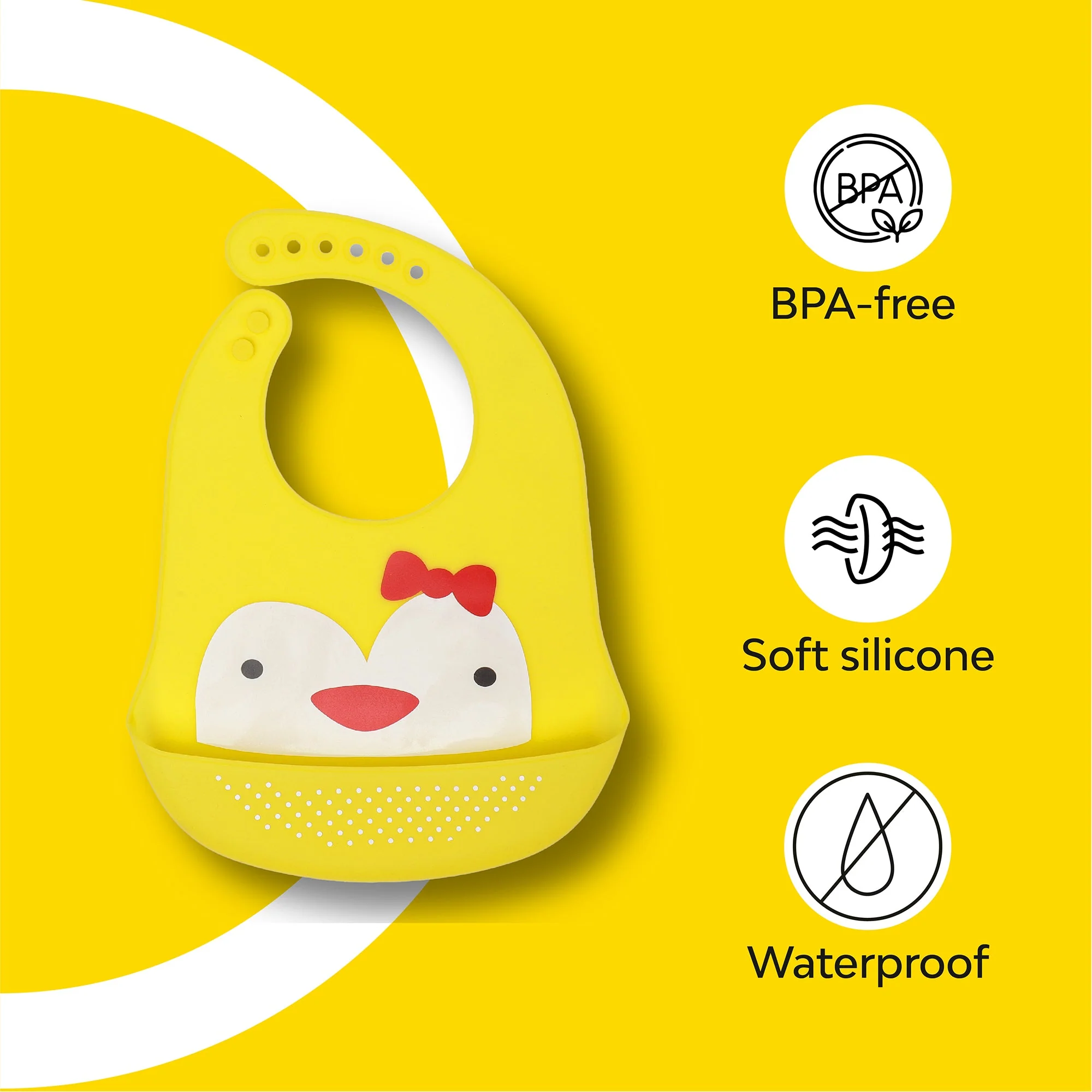 Baby Waterproof Silicone Bib With Pocket - Image 29