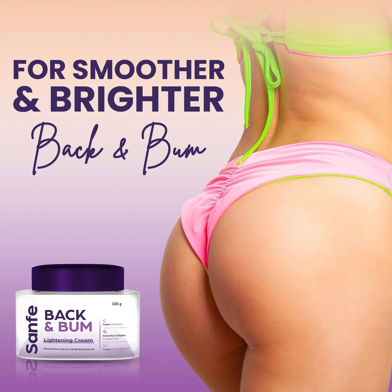 Back and Bum lightening Cream - 100gm (Pack of 2) - Image 3