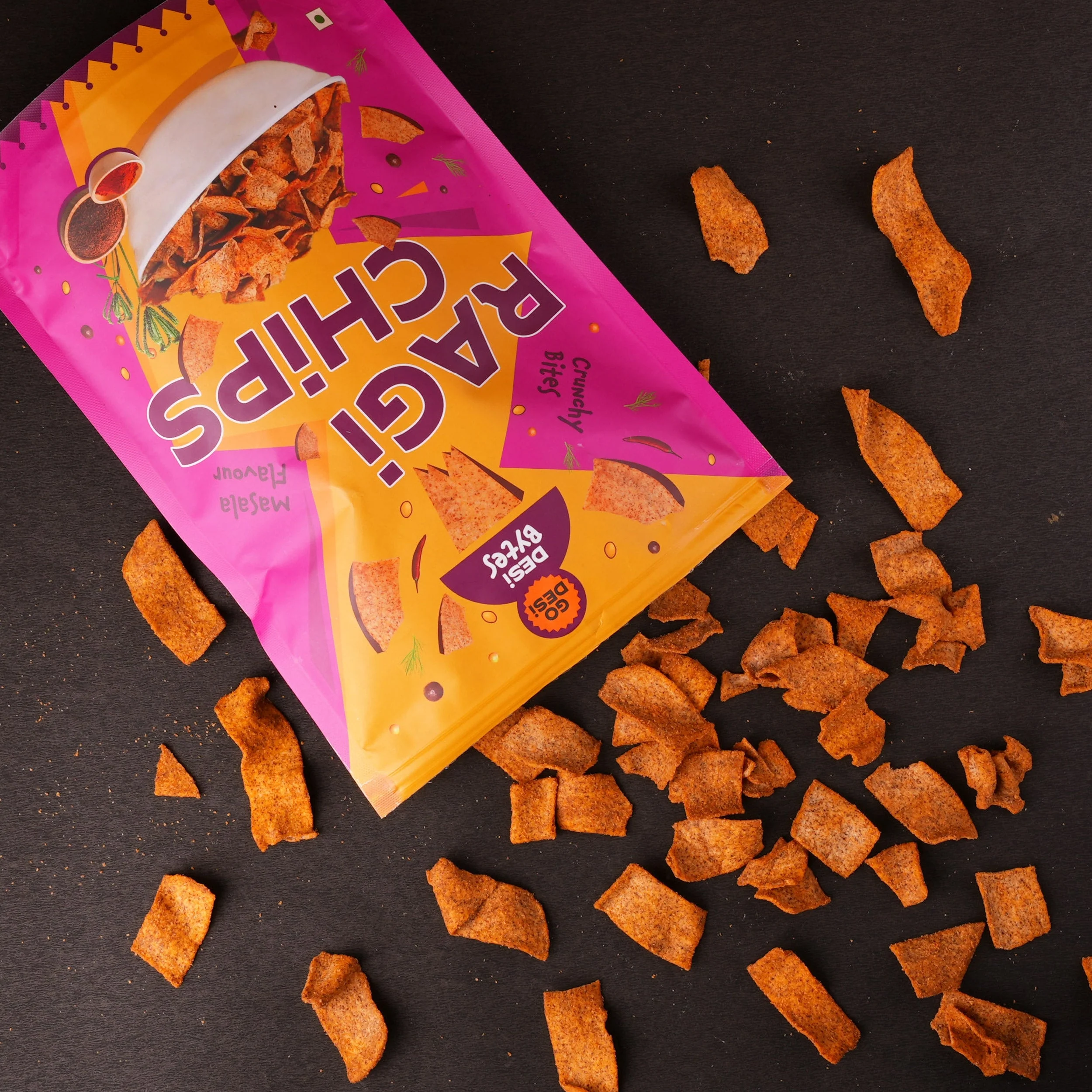 Baked Ragi Chips | All-day Snacks | Namkeen - 250 gms - Image 3
