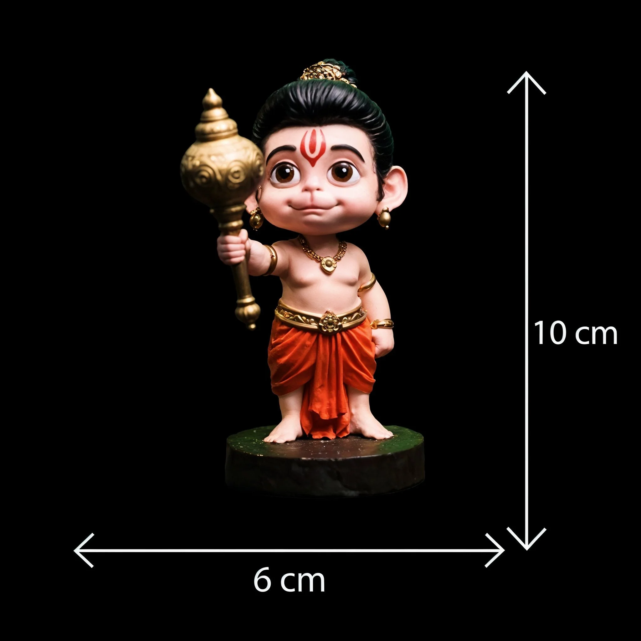 Bal Hanuman with Gada | Bal Hanuman Idol for Temple | Ideal for Car Dashboard - Image 3