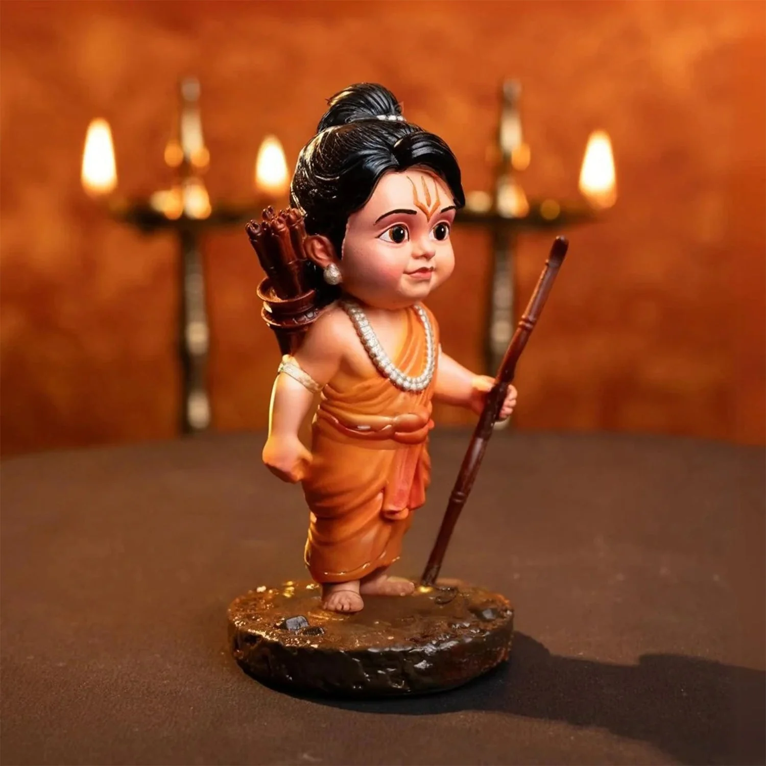 Bal Ram Idol for Car Dashboard | Beautiful Ram Murti for Pooja Room, and Spiritual Gifting - Image 2