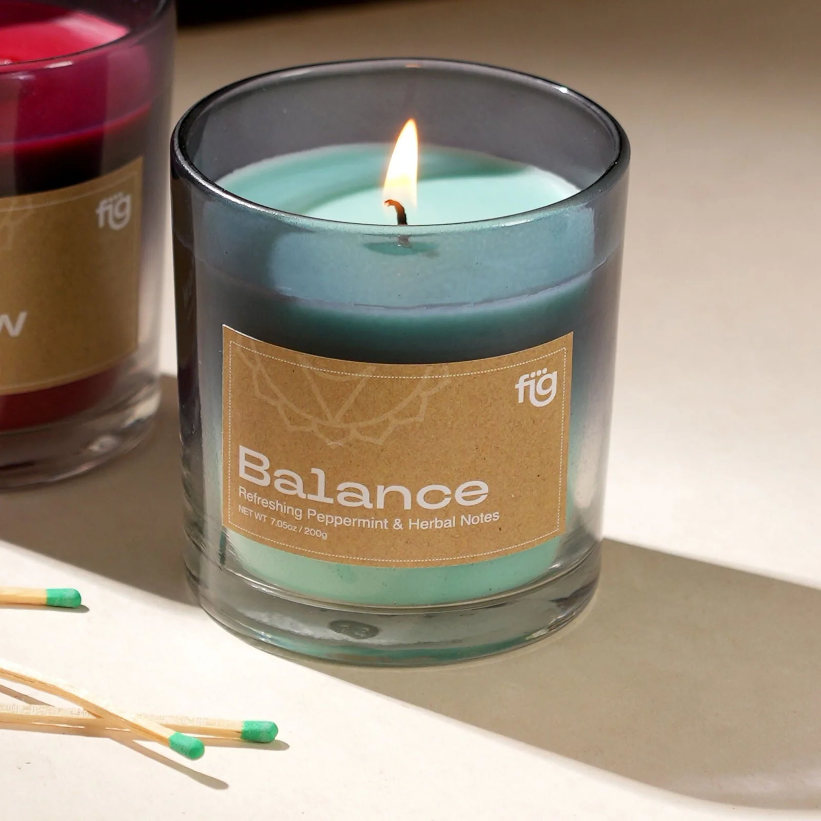 Balance Peppermint Vegan Wax Scented Candle - Image 3