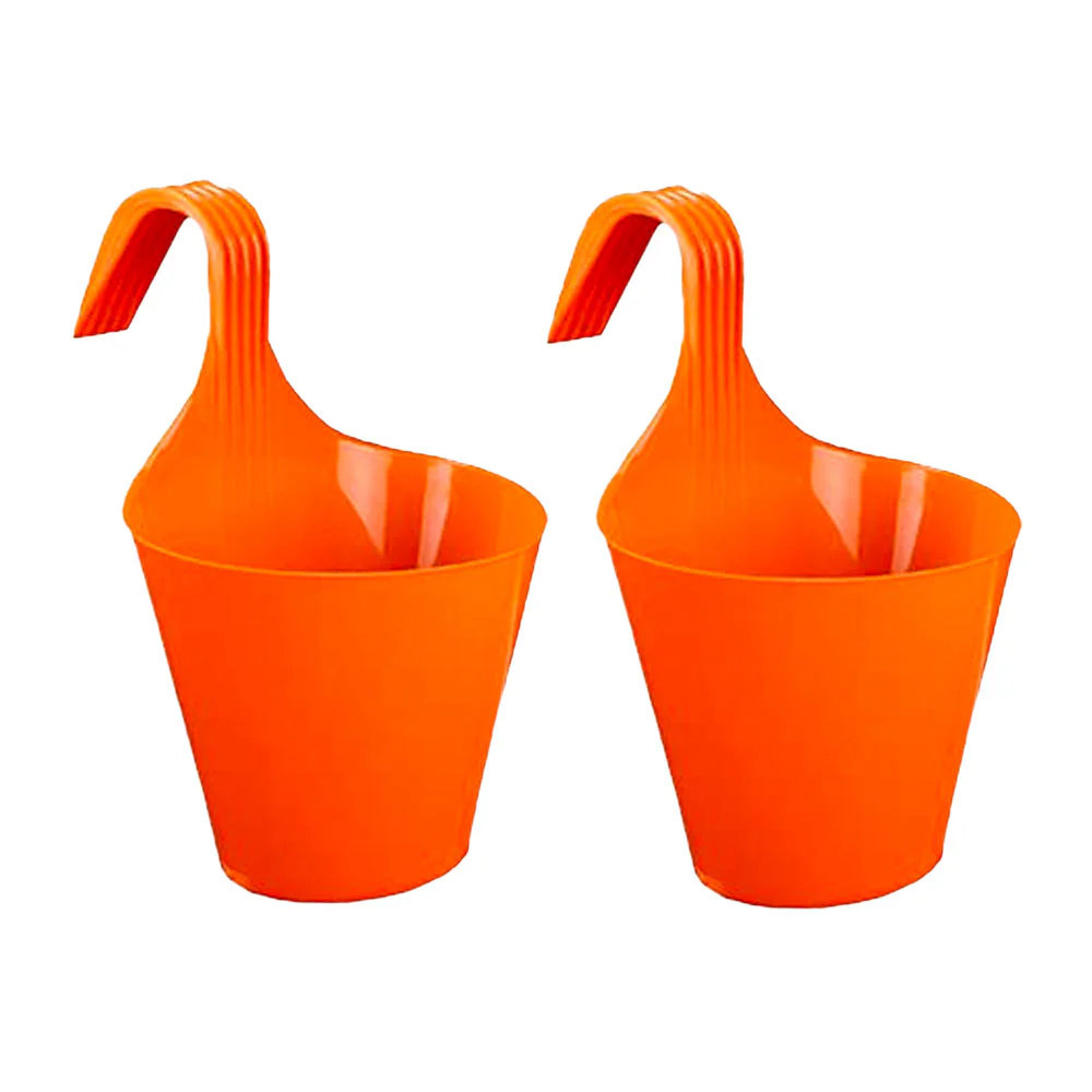 Balcony Garden Hook Plastic Pot | Set Of 2 - Image 5