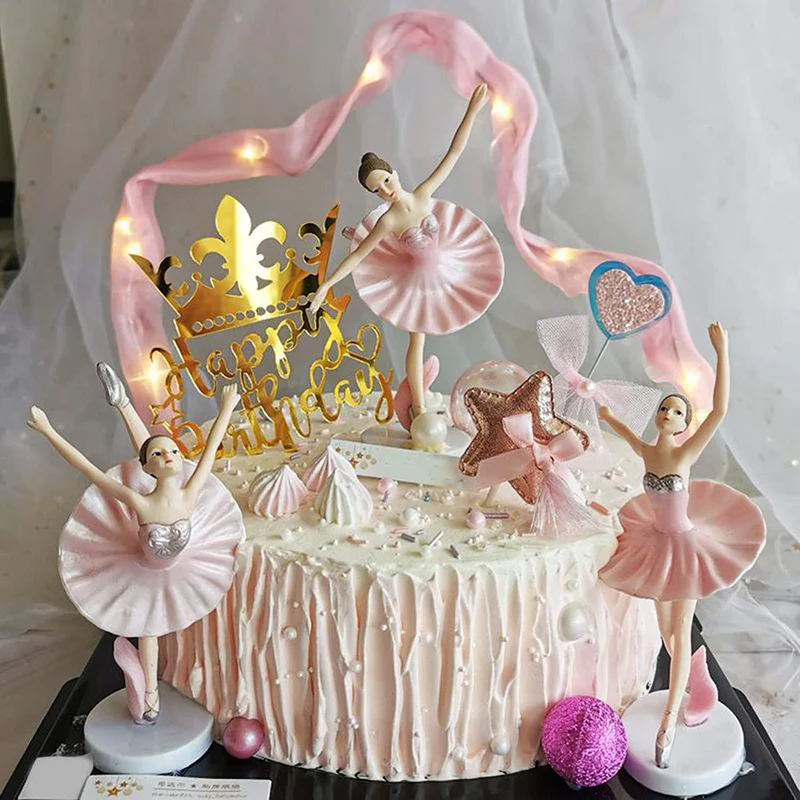 Ballet Figurines Ballerina Dancer Cake Toppers  (Pack of 3) - Image 3
