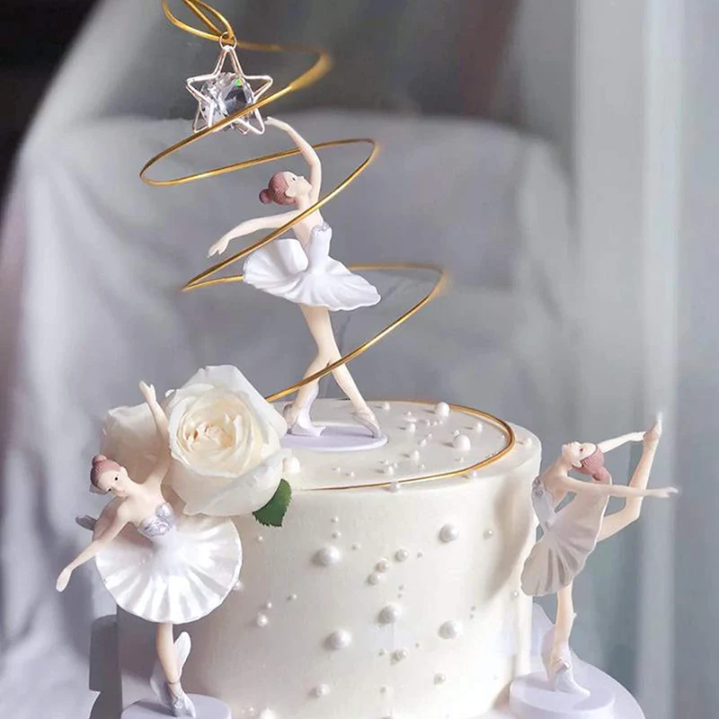 Ballet Figurines Ballerina Dancer Cake Toppers  (Pack of 3) - Image 4