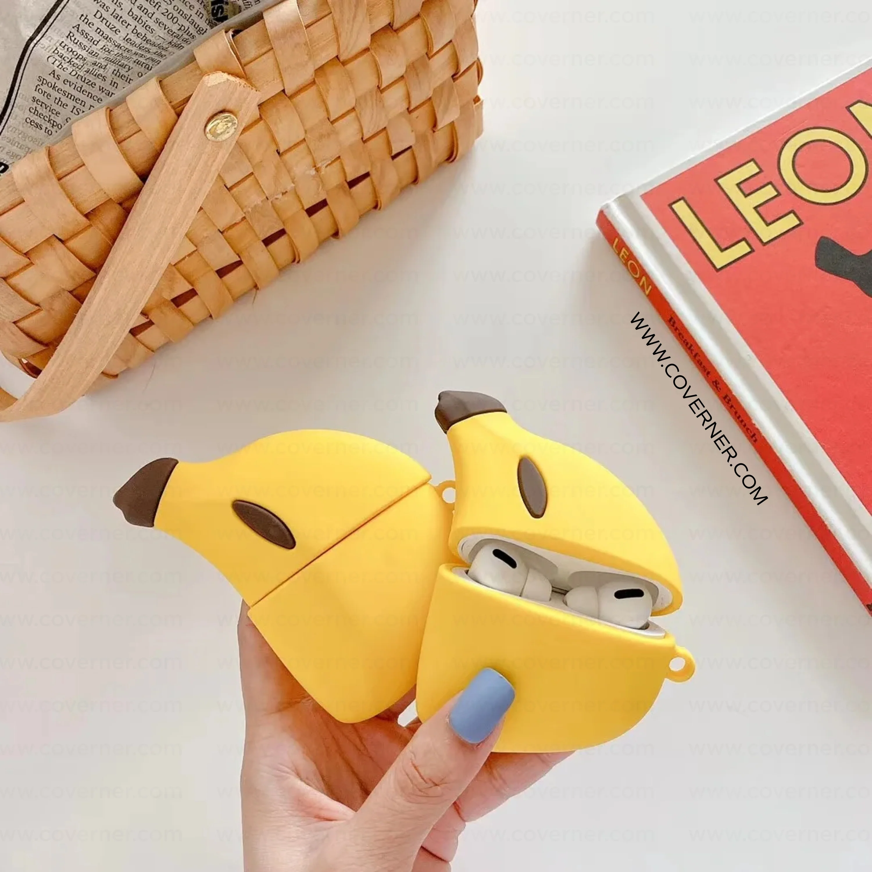 Banana Silicone AirPods Case – Limited Edition Funky Cover with Hook by Coverner India - Image 6