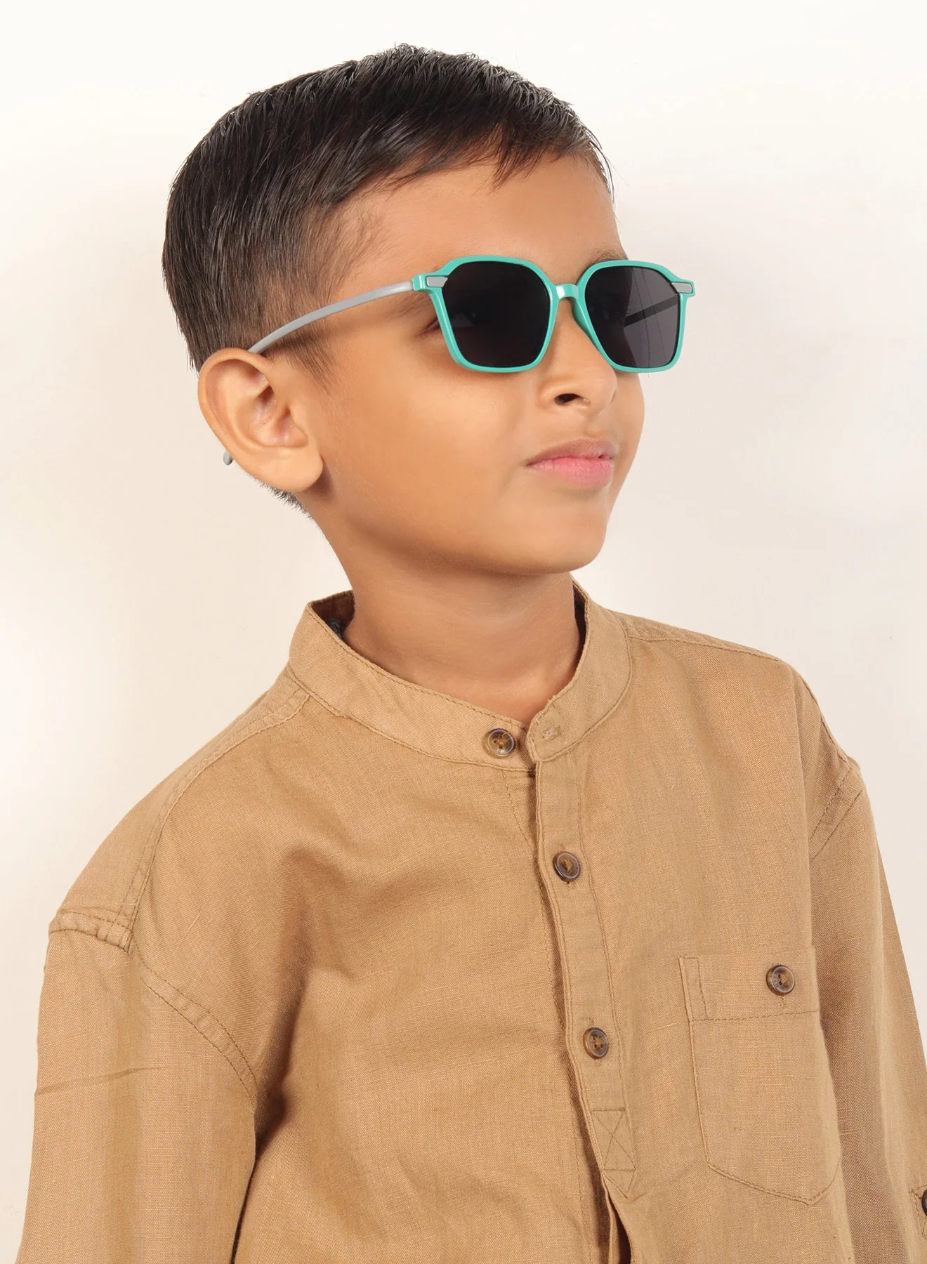 Barebeam Green Square Kids Sunglasses - Image 6