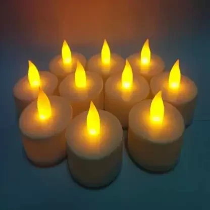 Battery Operated Tea Light Acrylic Flameless And Smokeless Led Light (Yellow) Candle (Pack of 24) - Image 4