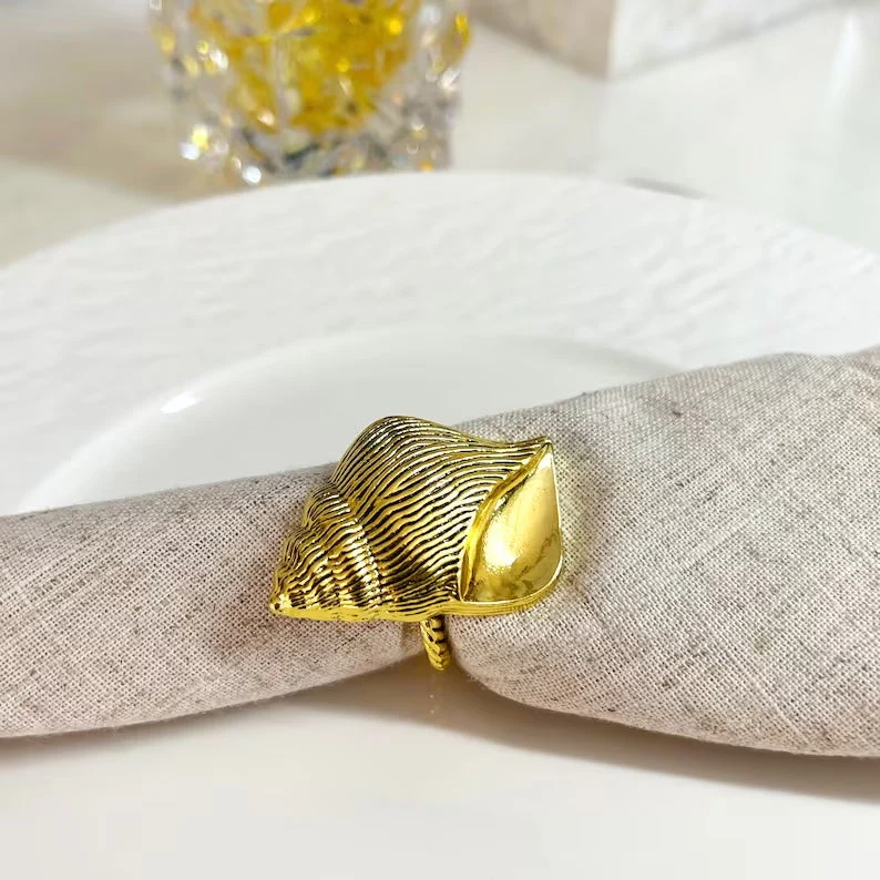 Beach Sea Life Gold Napkin Rings (set of 4 - Image 5