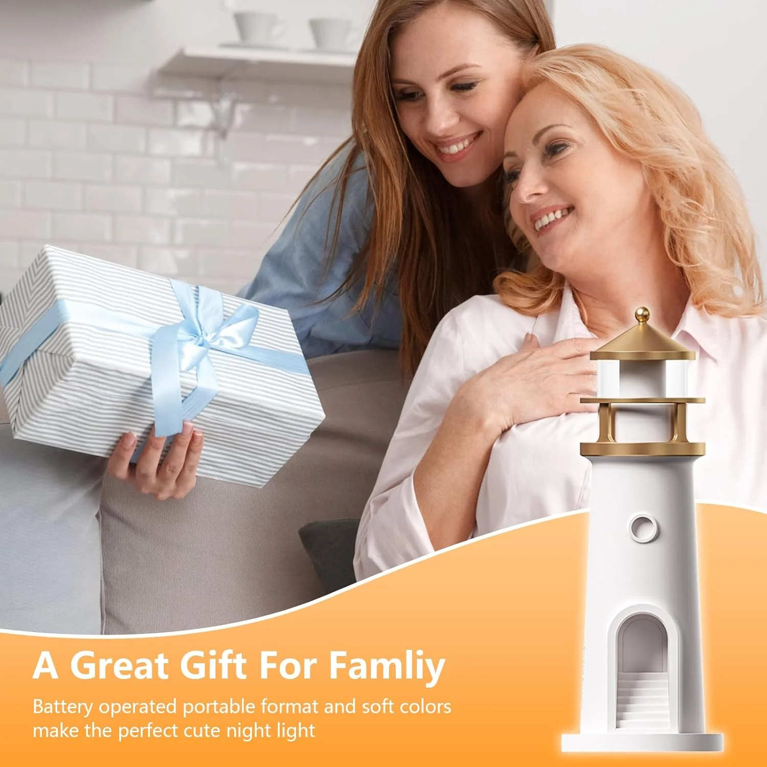 Beacon: Lighthouse Moonlight Projection Lamp with Bluetooth Speaker & Remote, Dimmable LED Night Light, Cute Moon Glow Table Lamp for Bedroom, Kids Room & Unique Gifting - Image 8