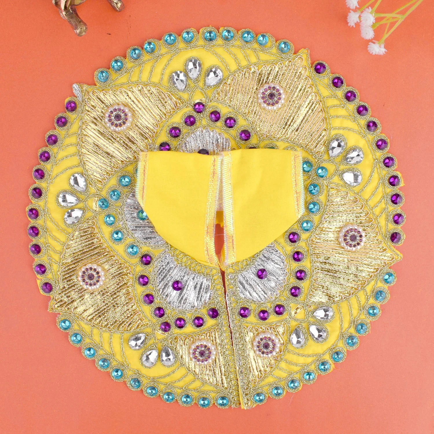 Beautiful Embroidery Dresses for Laddu Gopal Ji | Sizes 0 to 6 - Image 3