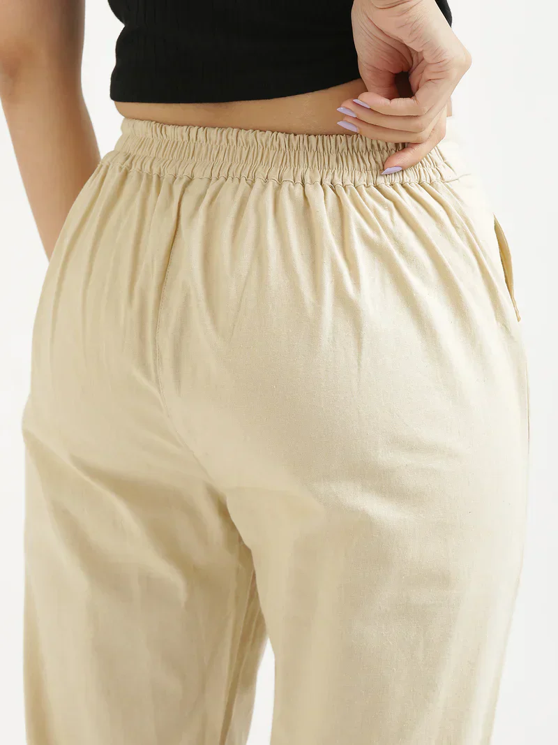 Beige Cotton Pant - Image 5