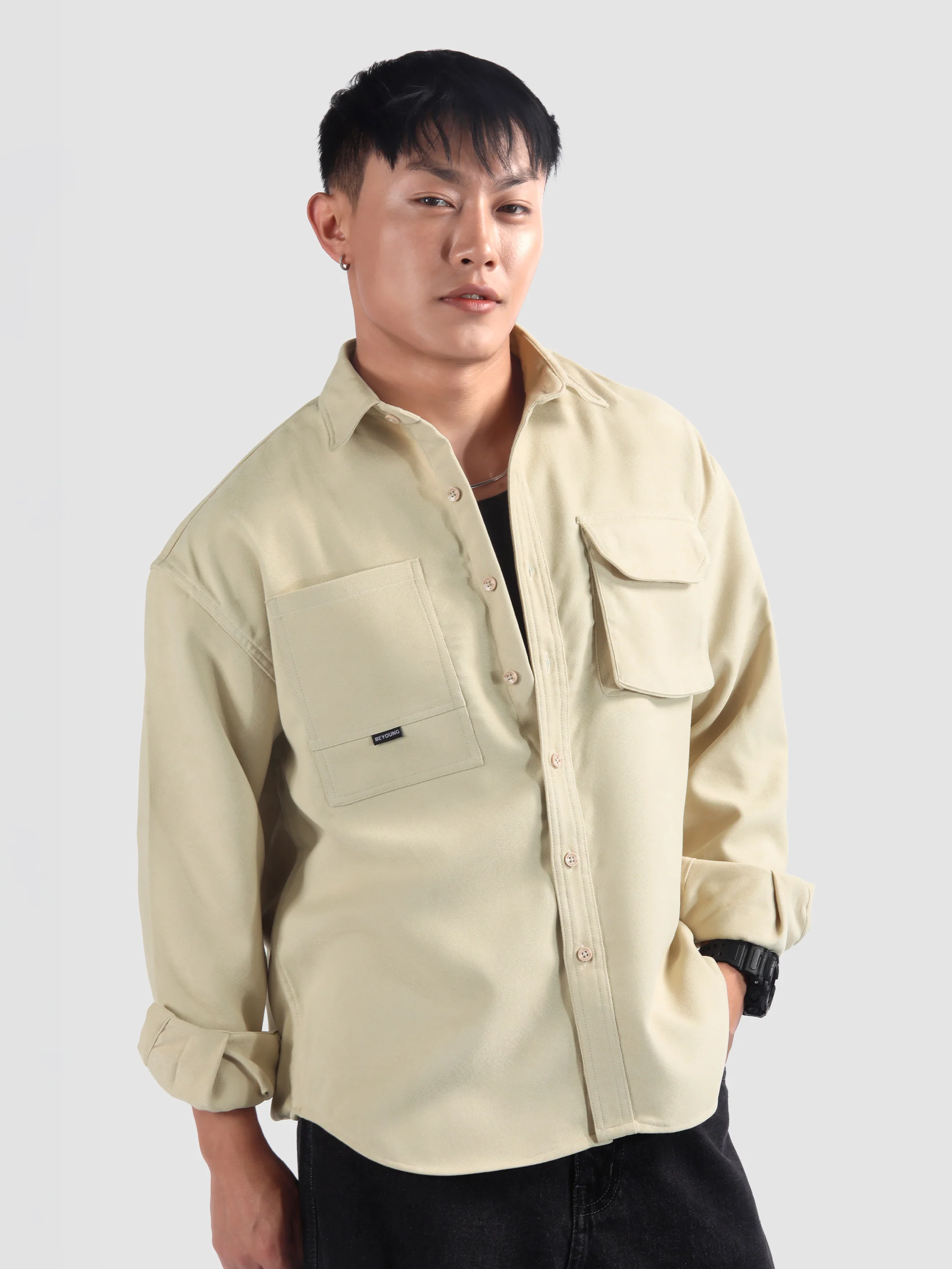 Beige Utility Shirt