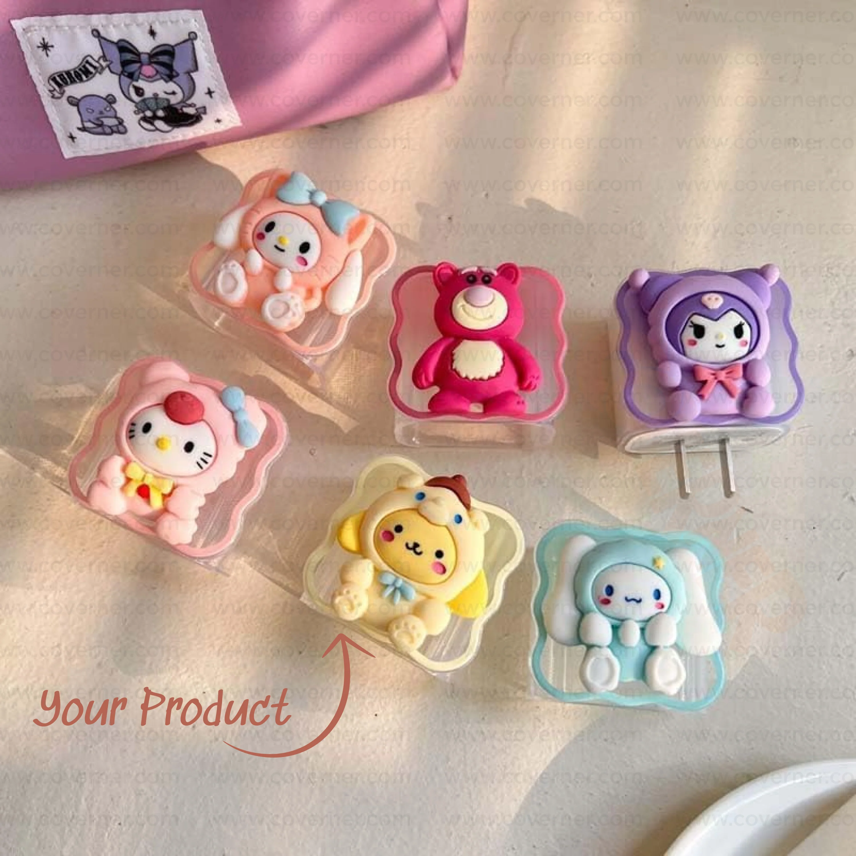 Bella ButterPaw – Charger & Cable Protector Set | CharmPop Series by Coverner India - Image 3