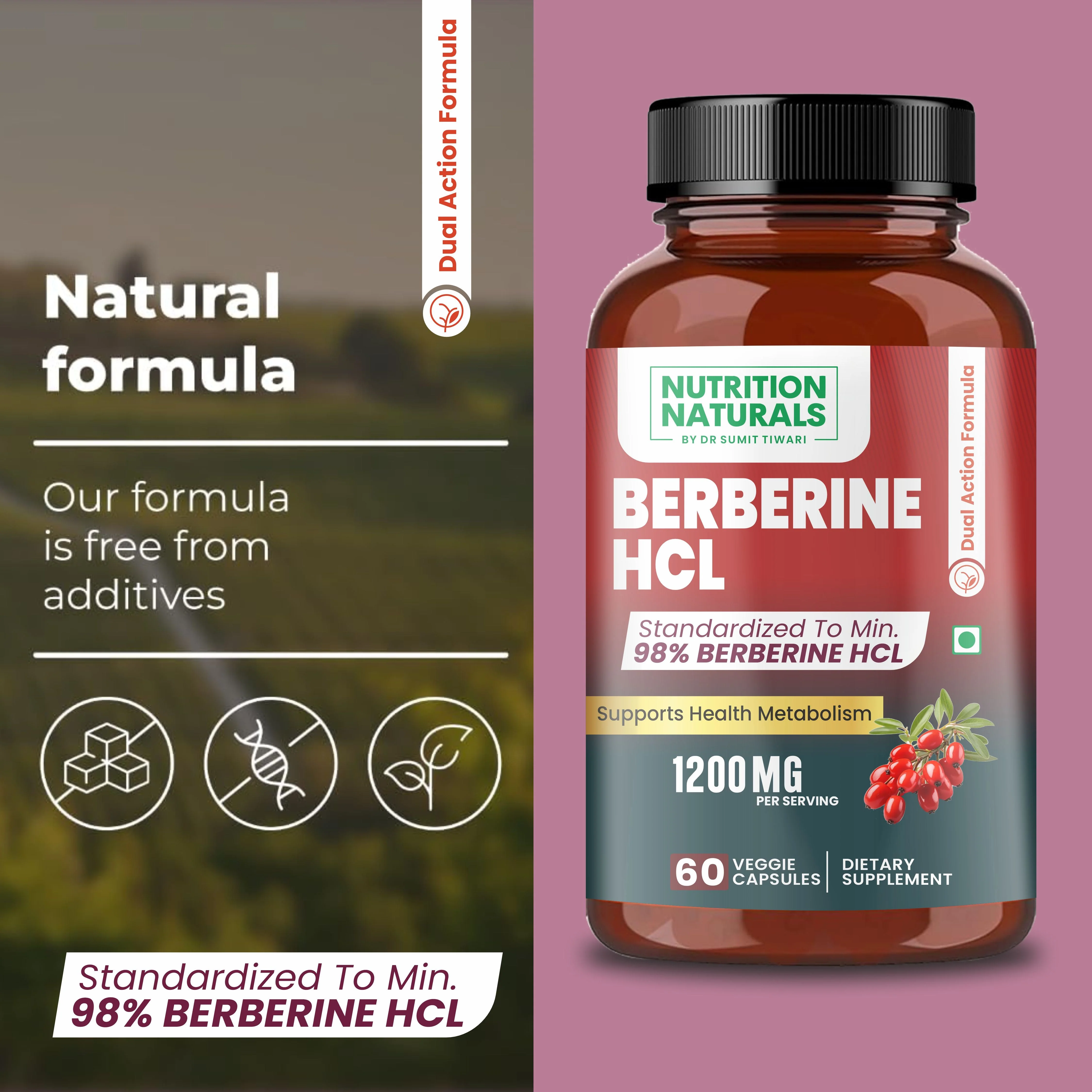 Berberine HCL 1200mg (60 capsules) - Image 6