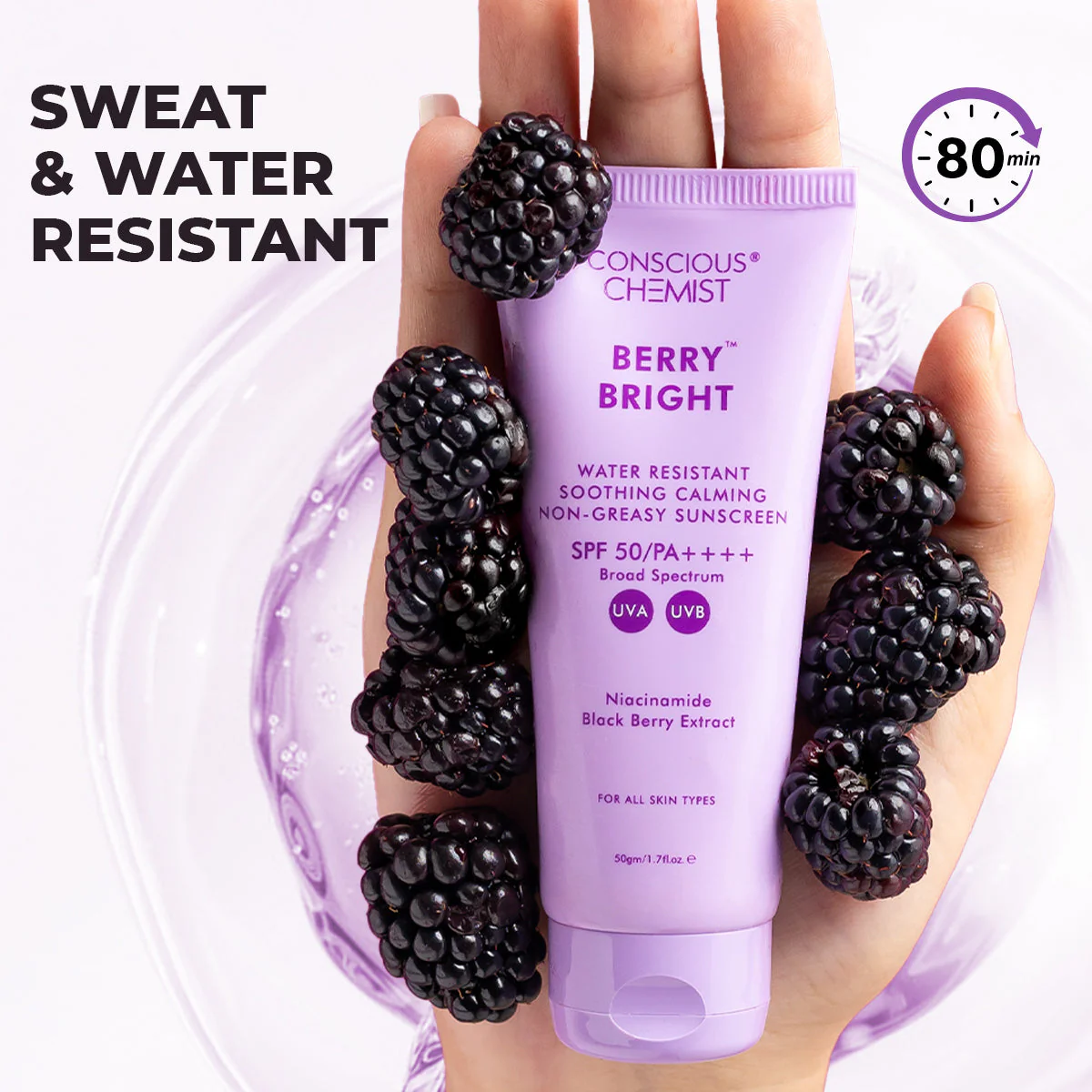 Berry Bright Sunscreen Mini | Pack of Three | 3 x 20 Gms | Special Deal - Image 6
