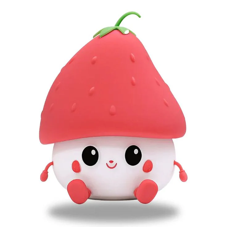 BerryBrite: Cute & Quirky Strawberry LED Nightlight with Touch Sensor, USB-C Charging & Adjustable Brightness Squishy Lamp - Image 8
