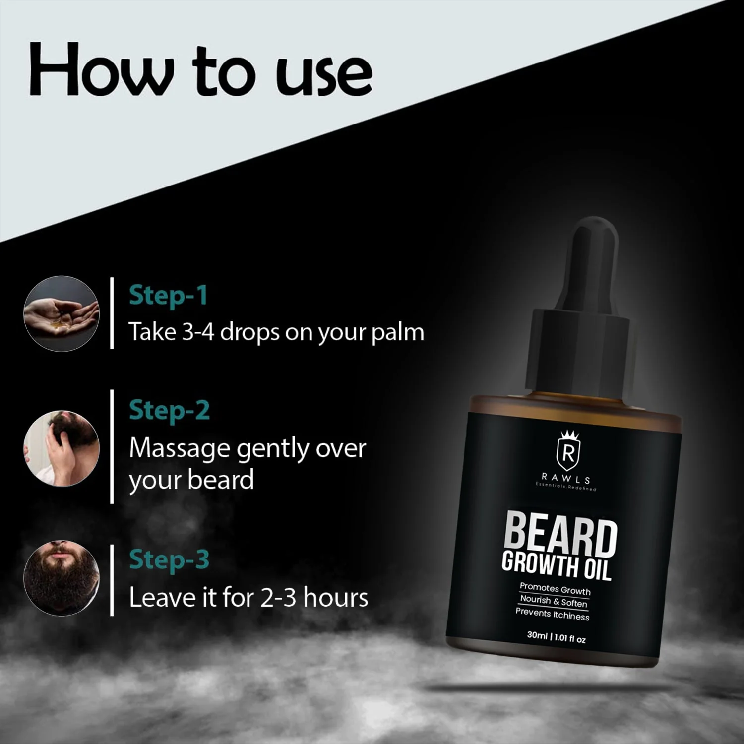 Best Men's Beard Hair Growth Oil - With The Goodness of Argan, Jojoba, and Pomegranate Seed Oils -  30 ml - Image 5