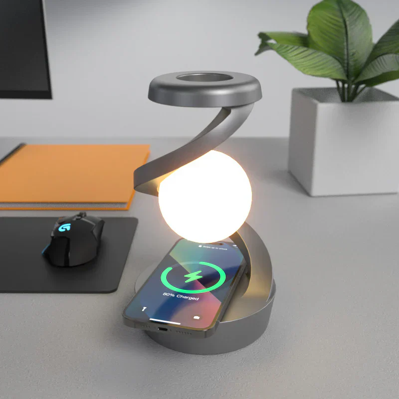 Beyond: Rotating Suspension RGB LED Lamp with Wireless Charger & Gesture Control, Modern & Futuristic Design - Image 2