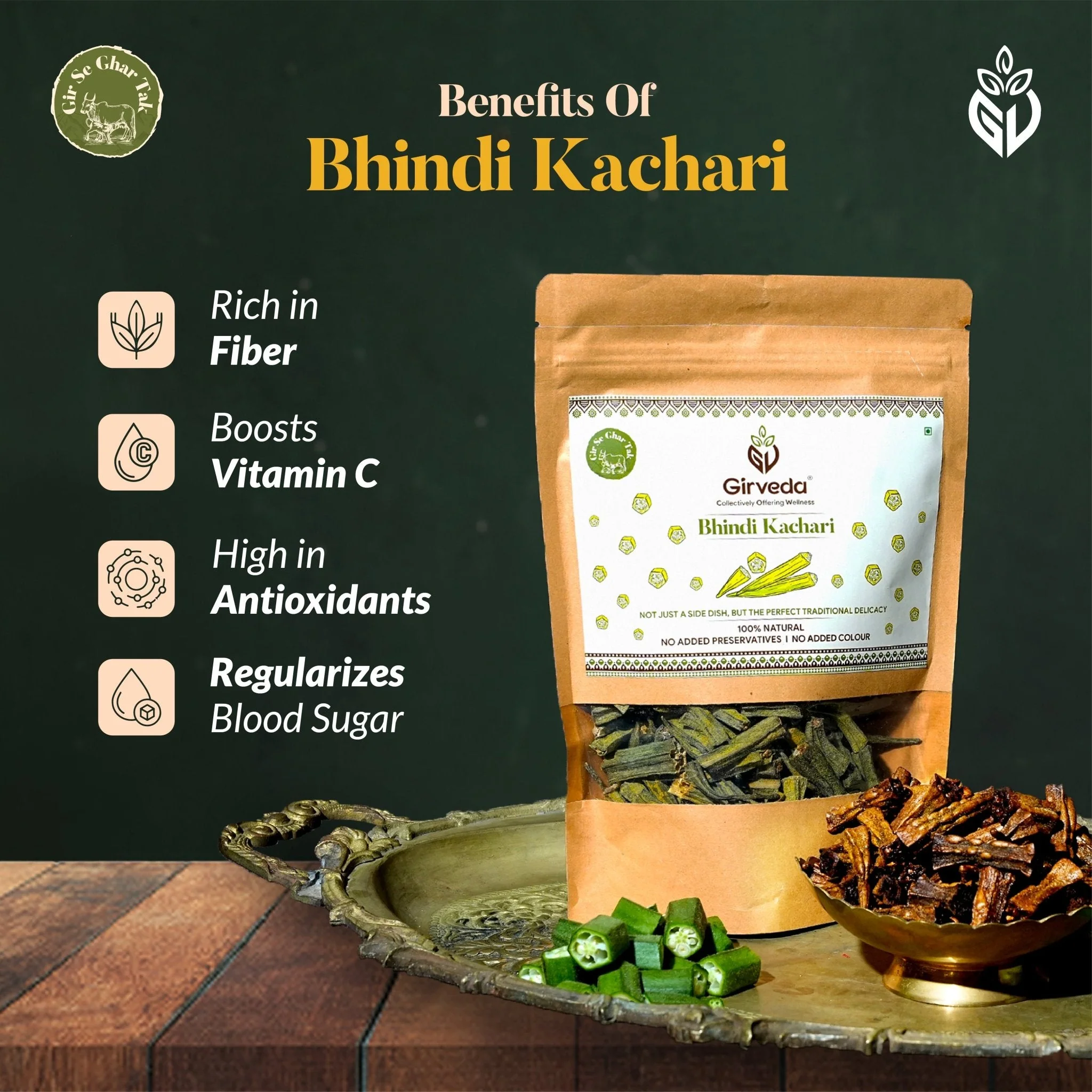 Bhindi (Ladies-Finger) (Okra) Kachari 100Gm - Image 2
