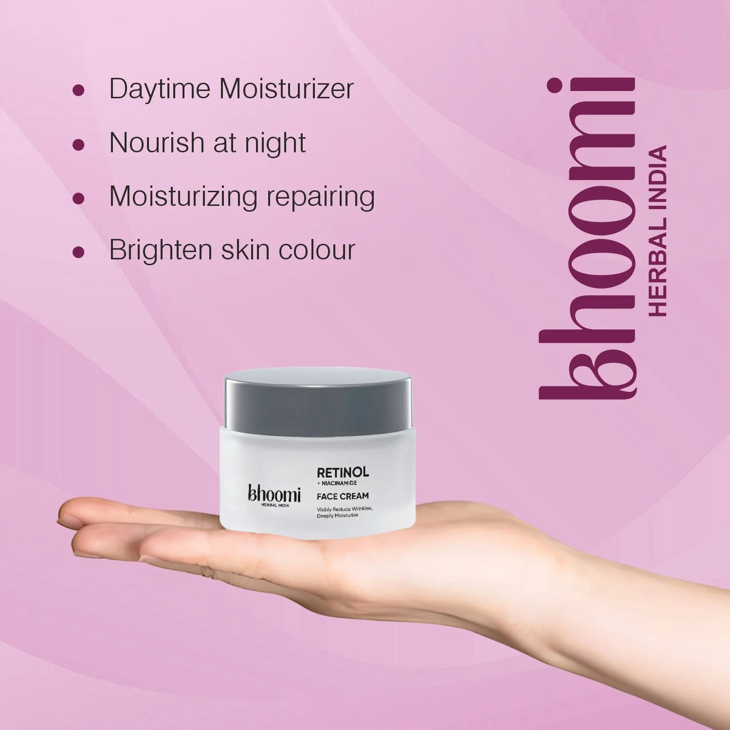 Bhoomi Herbal India Retinol + Niacinamide  Face Cream (50gm)- Pack of 1 - Image 11