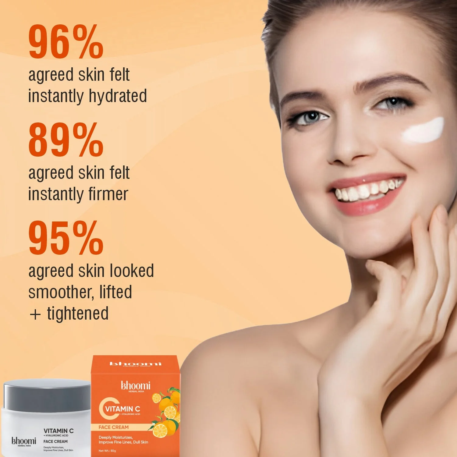 Bhoomi Herbal India Vitamin C + Hyaluronic Acid Face Cream (50gm) - Image 11